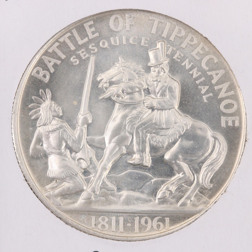 1961 Battle of Tippecanoe Commemorative Heraldic Art Medal