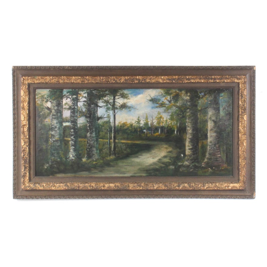 Forested Landscape Oil Painting