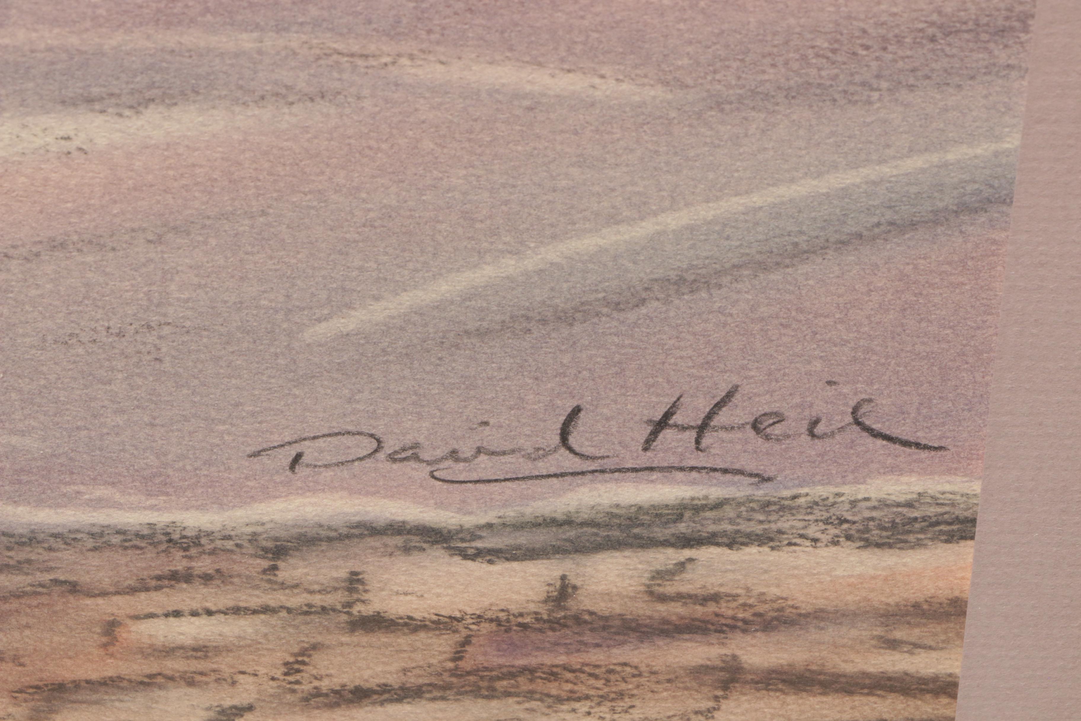 David Heil Pastel Drawing of Orchard Trees