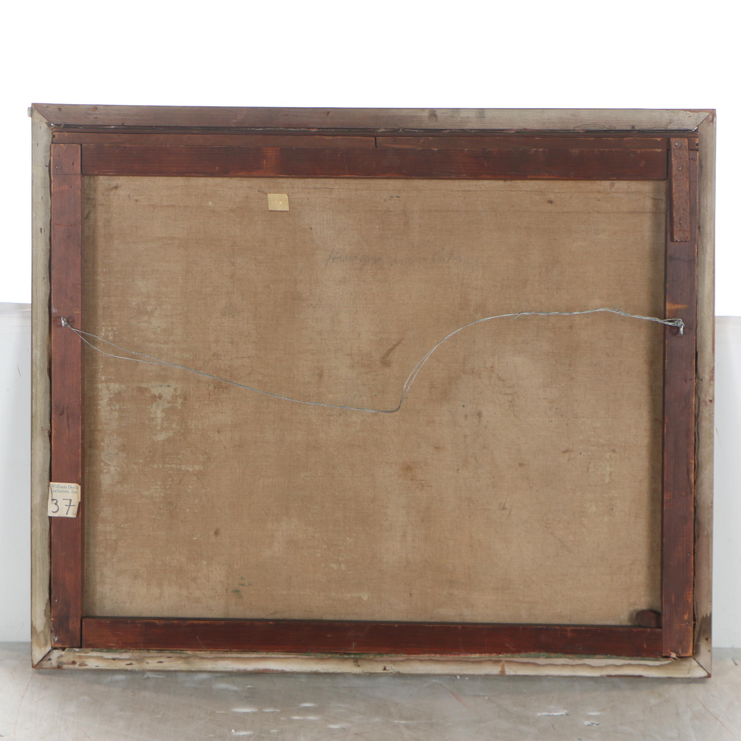 Paul Herzel 1912 Wildlife Oil Painting of Lions