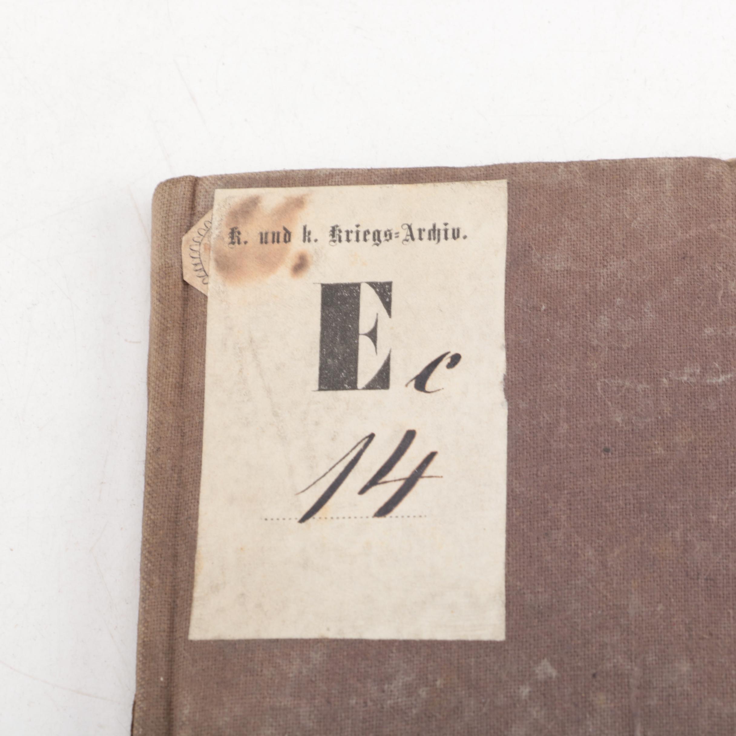 1851 "Chamber-Book of the K.K. Hunter Battalion" Austrian Military History Book