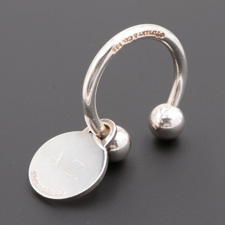 Vintage Tiffany & Co. Sterling Silver "Return to Tiffany" Round Tag Key Ring