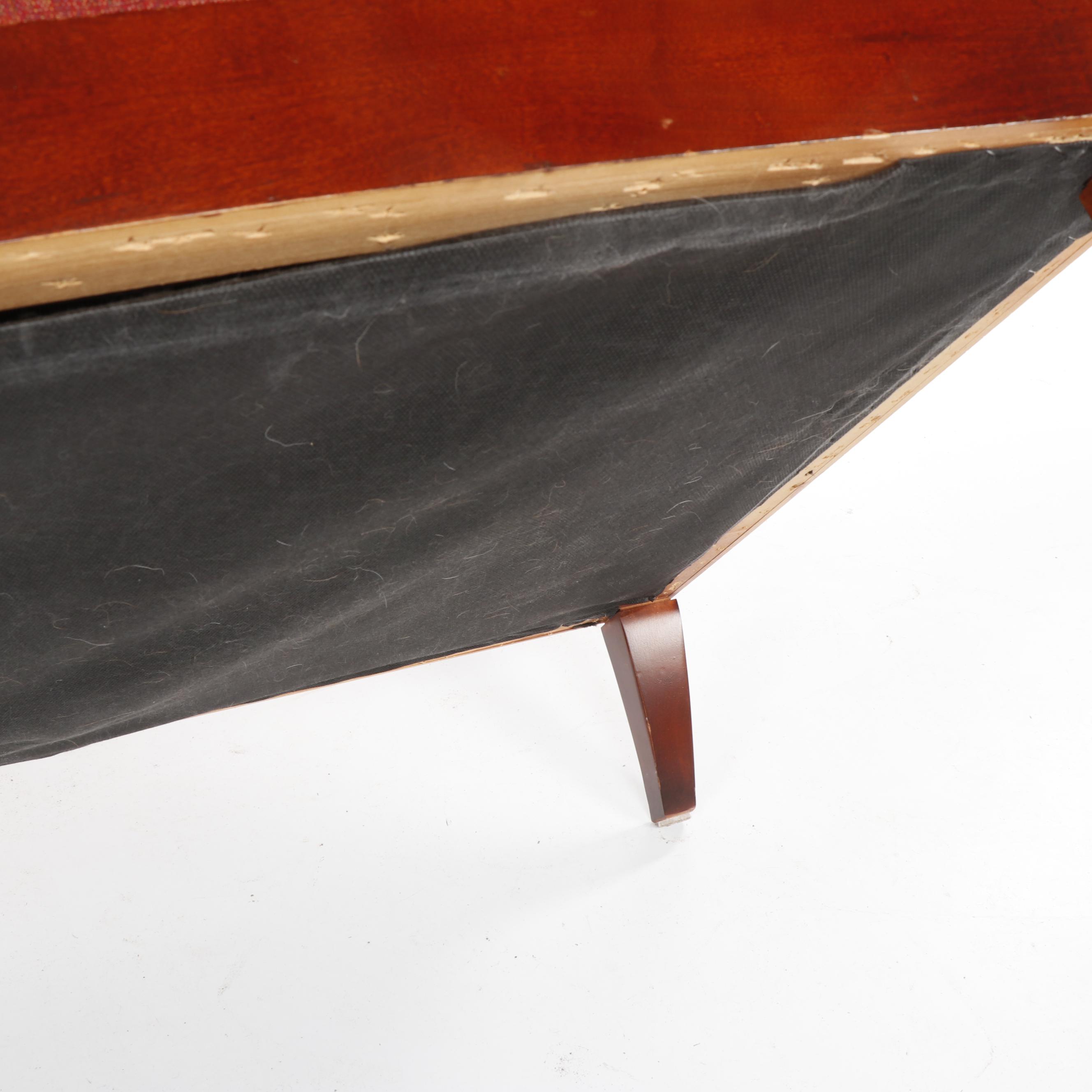 Baker Archetype Armless Straight-Back Chair with Custom Reversible Table Ottoman