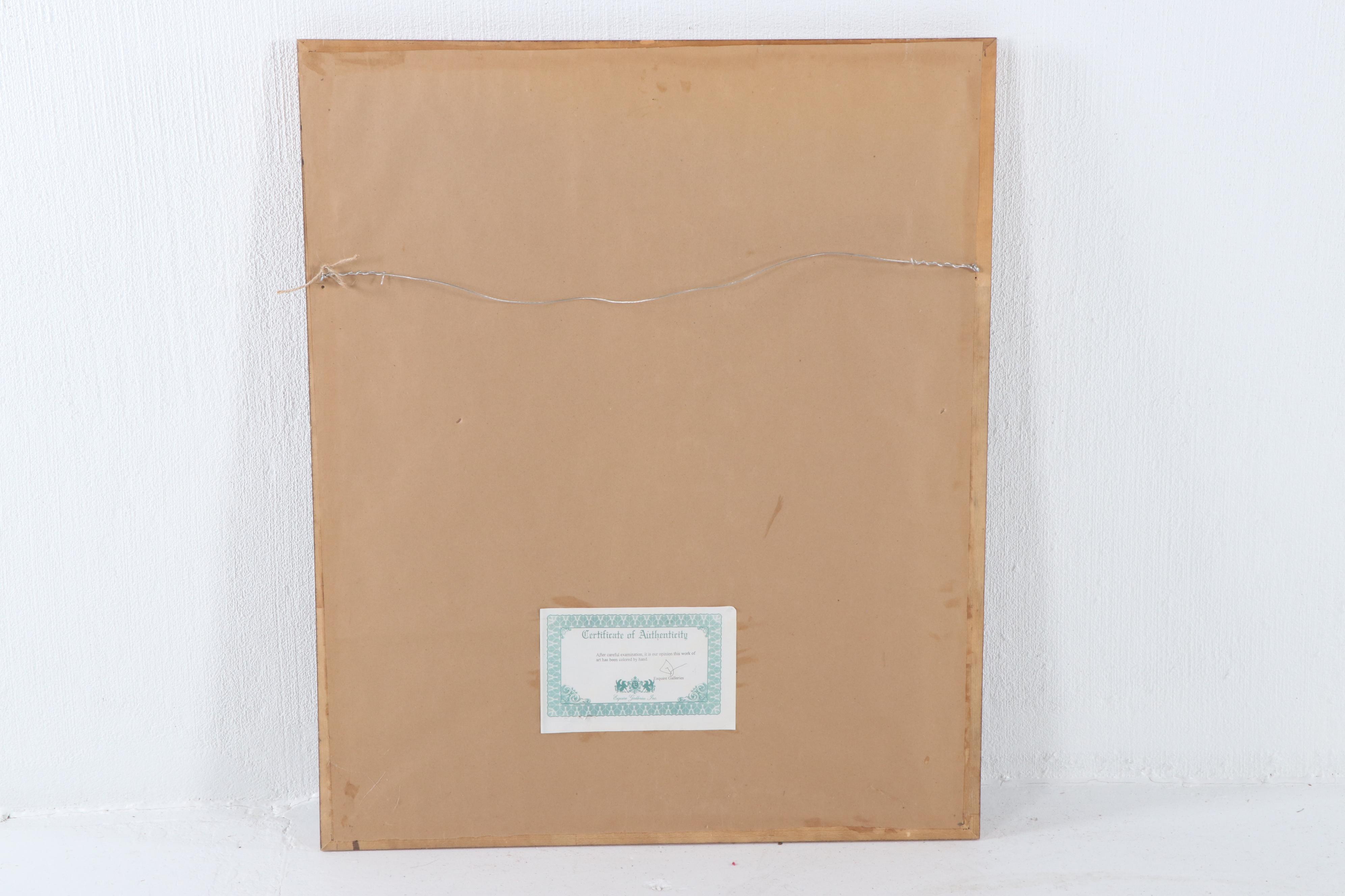 Offset Lithograph after Samuel Edmund Waller "The Huntsman's Courtship"