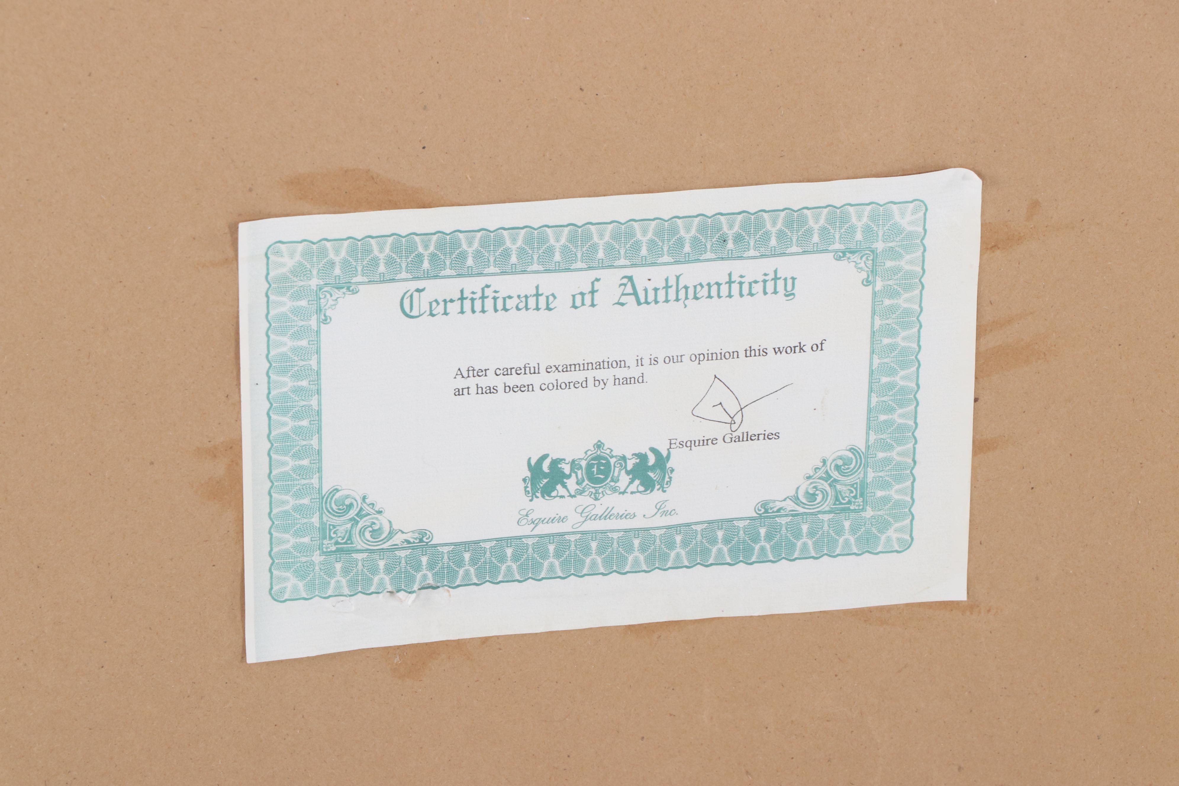 Offset Lithograph after Samuel Edmund Waller "The Huntsman's Courtship"