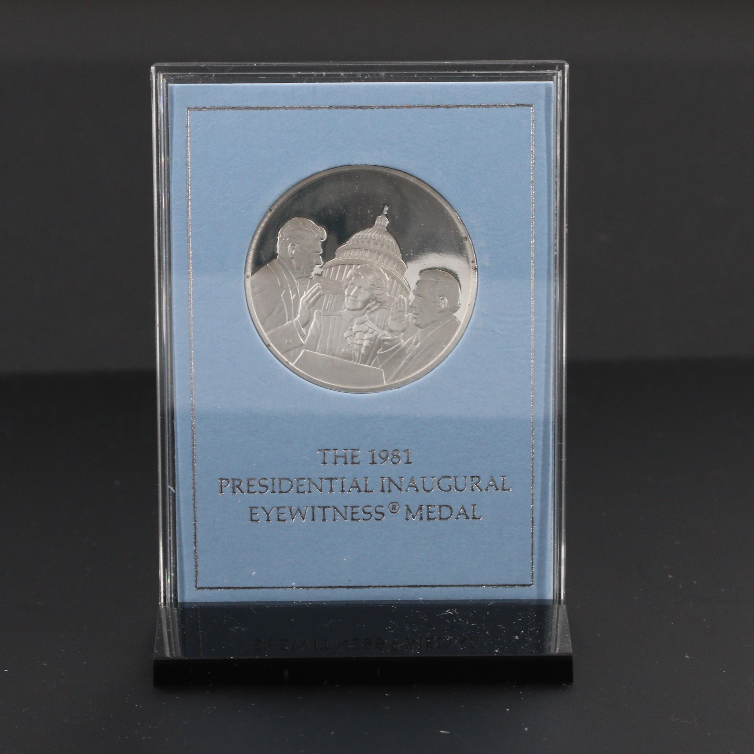 1981 Ronald Reagan Presidential Inaugural Eyewitness Silver Medal
