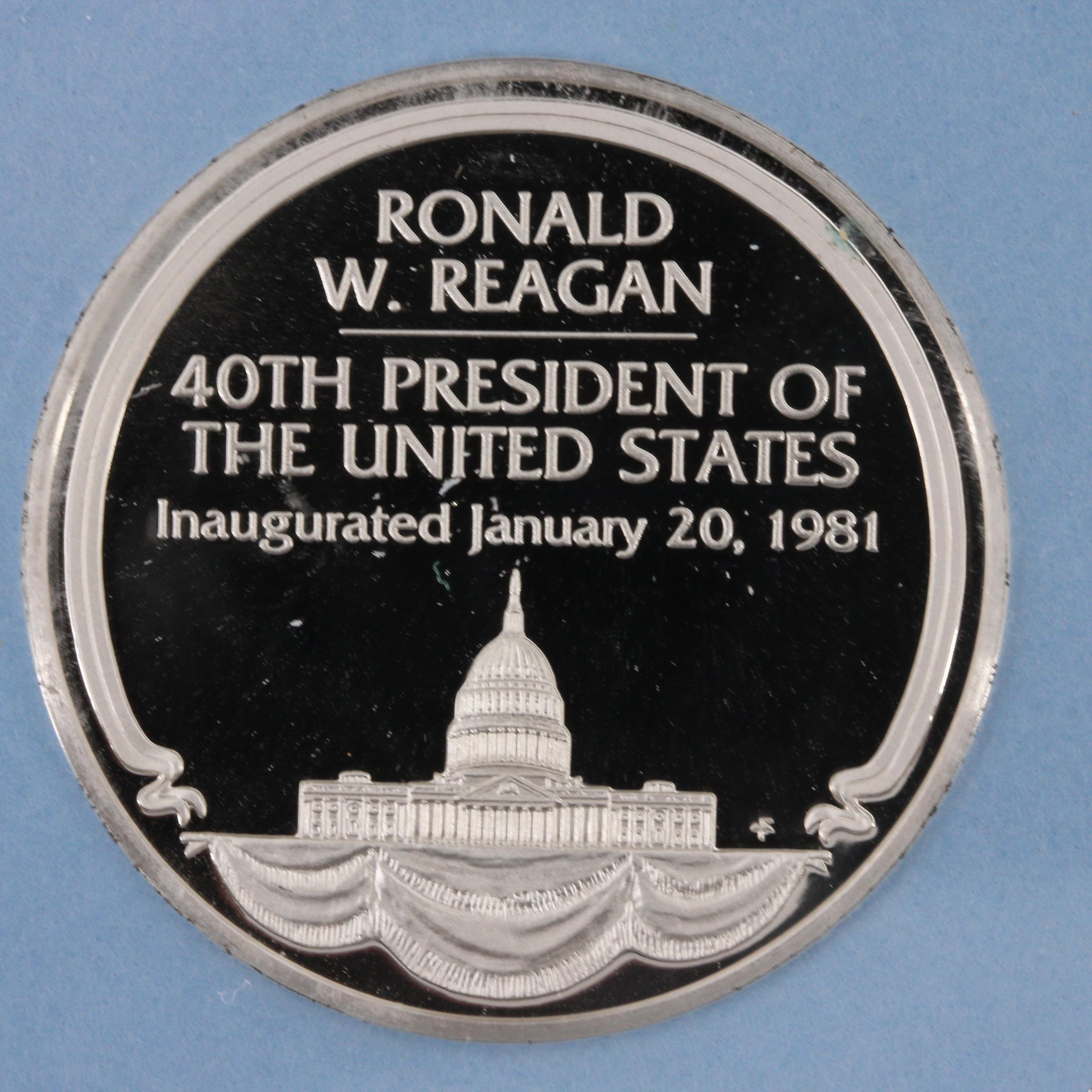 1981 Ronald Reagan Presidential Inaugural Eyewitness Silver Medal