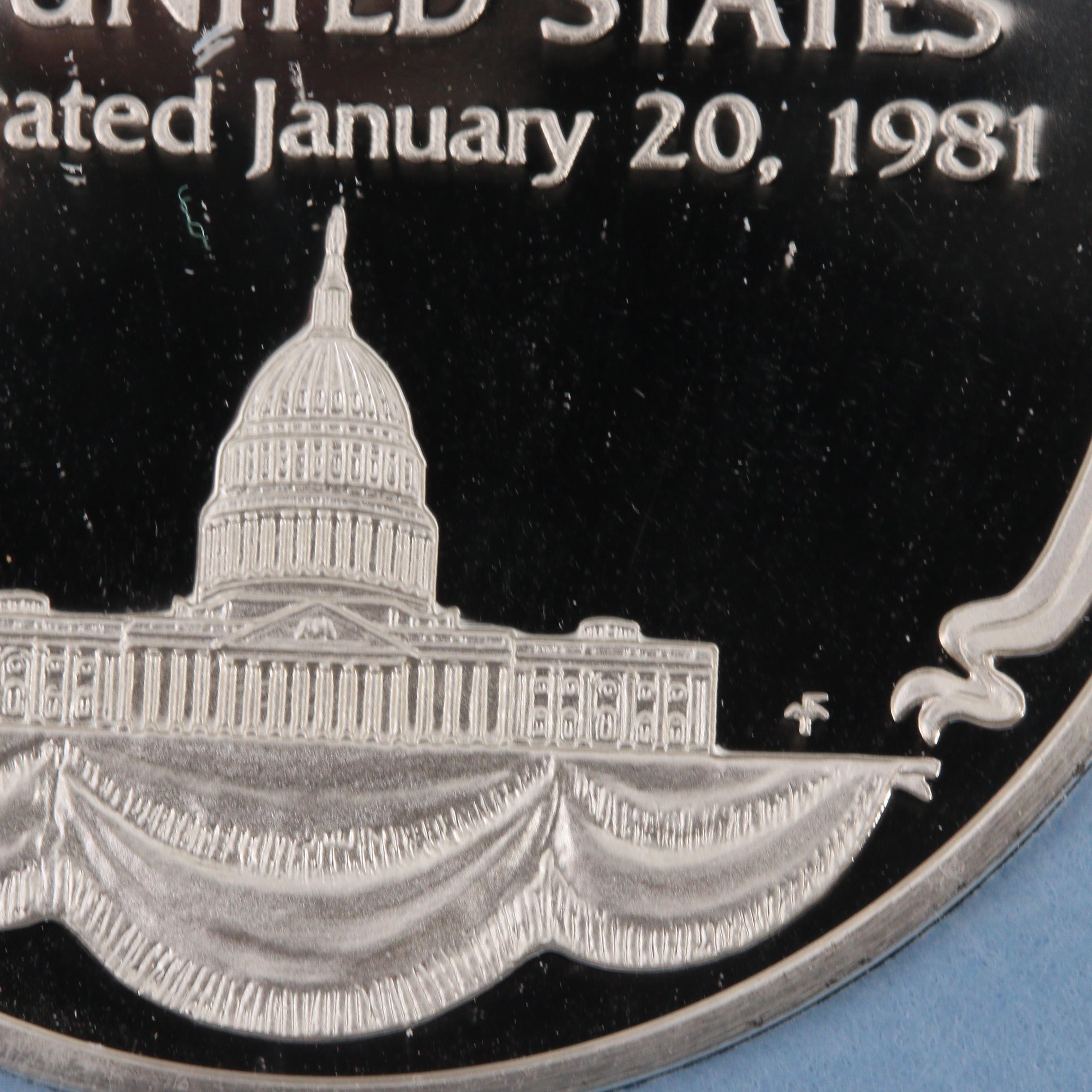 1981 Ronald Reagan Presidential Inaugural Eyewitness Silver Medal
