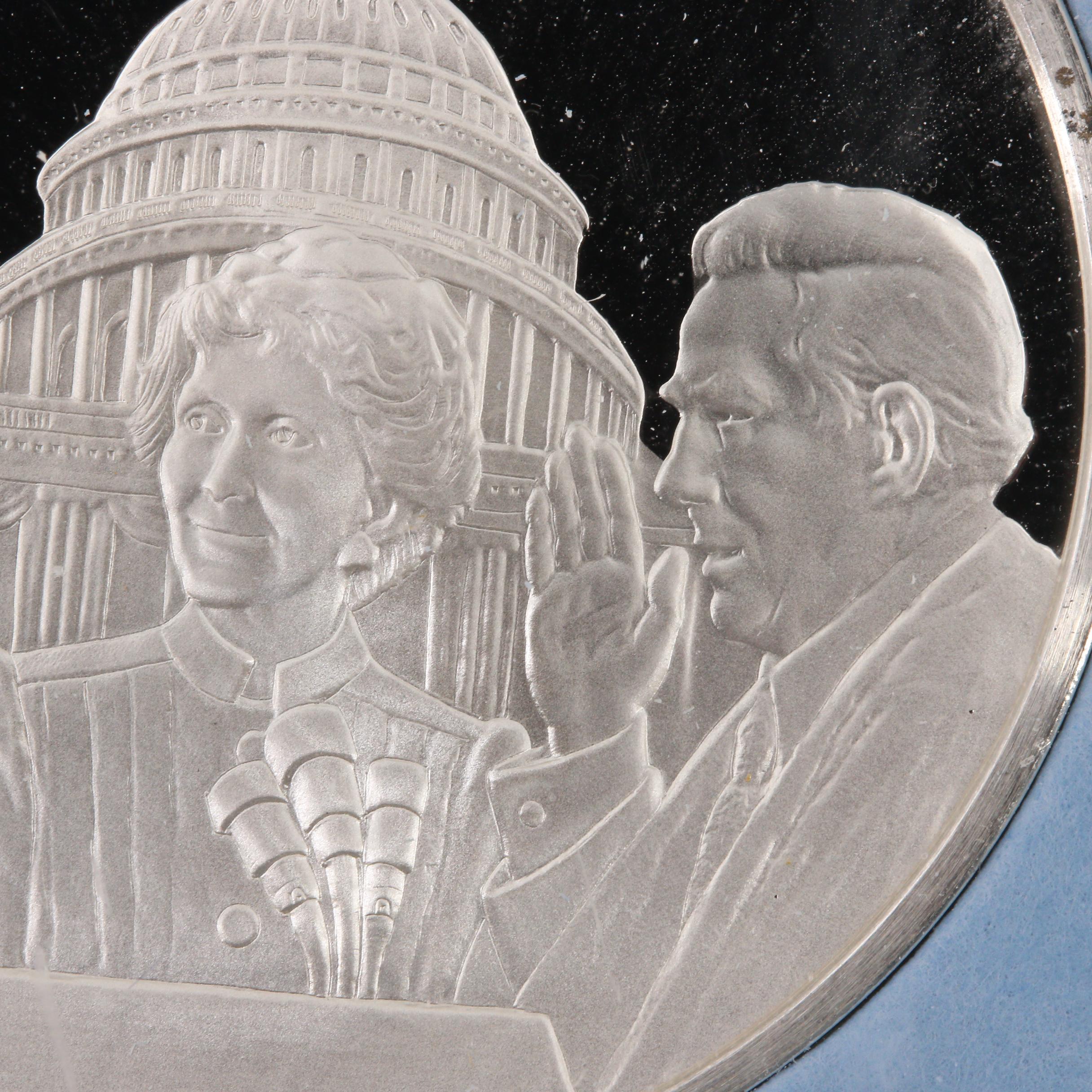 1981 Ronald Reagan Presidential Inaugural Eyewitness Silver Medal