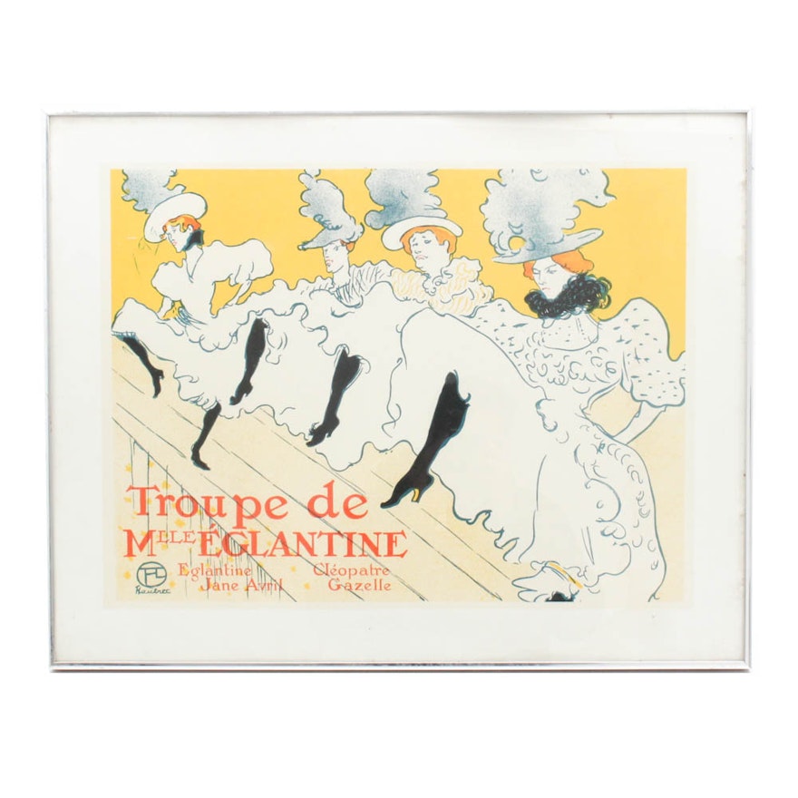 Color Lithograph "Troupe de Mlle Eglantine" after Henri Tolouse-Lautrec
