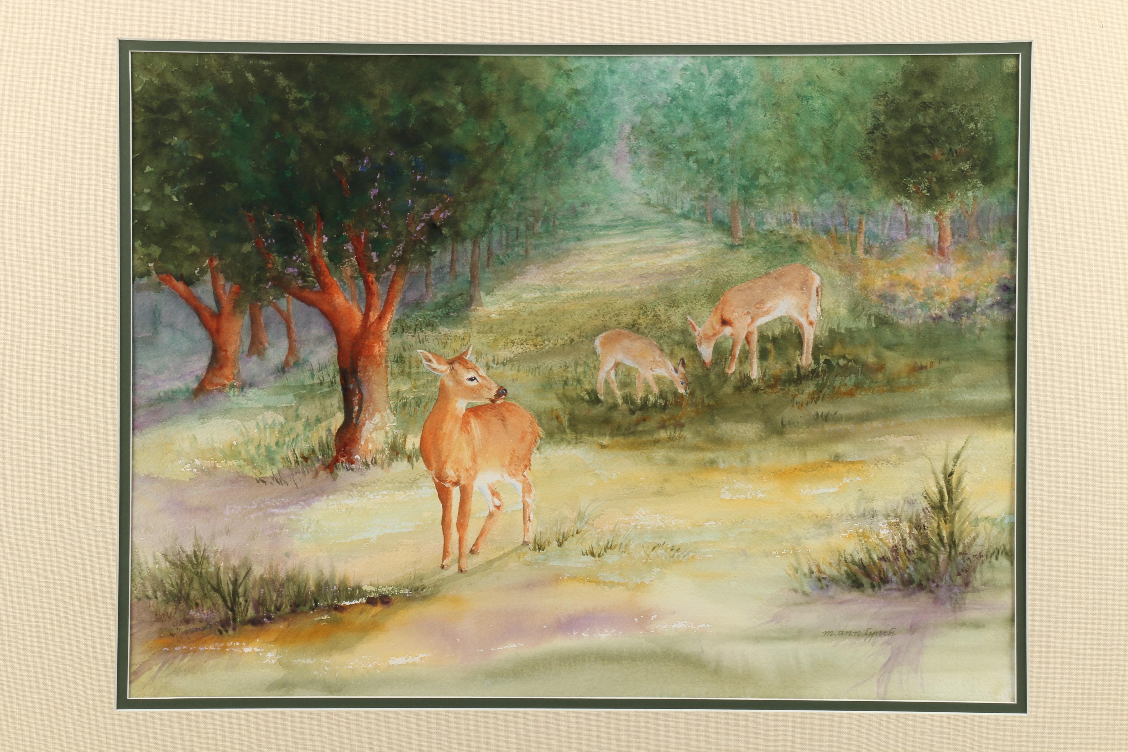 M. Ann Lynch Watercolor Painting "The Guardian"