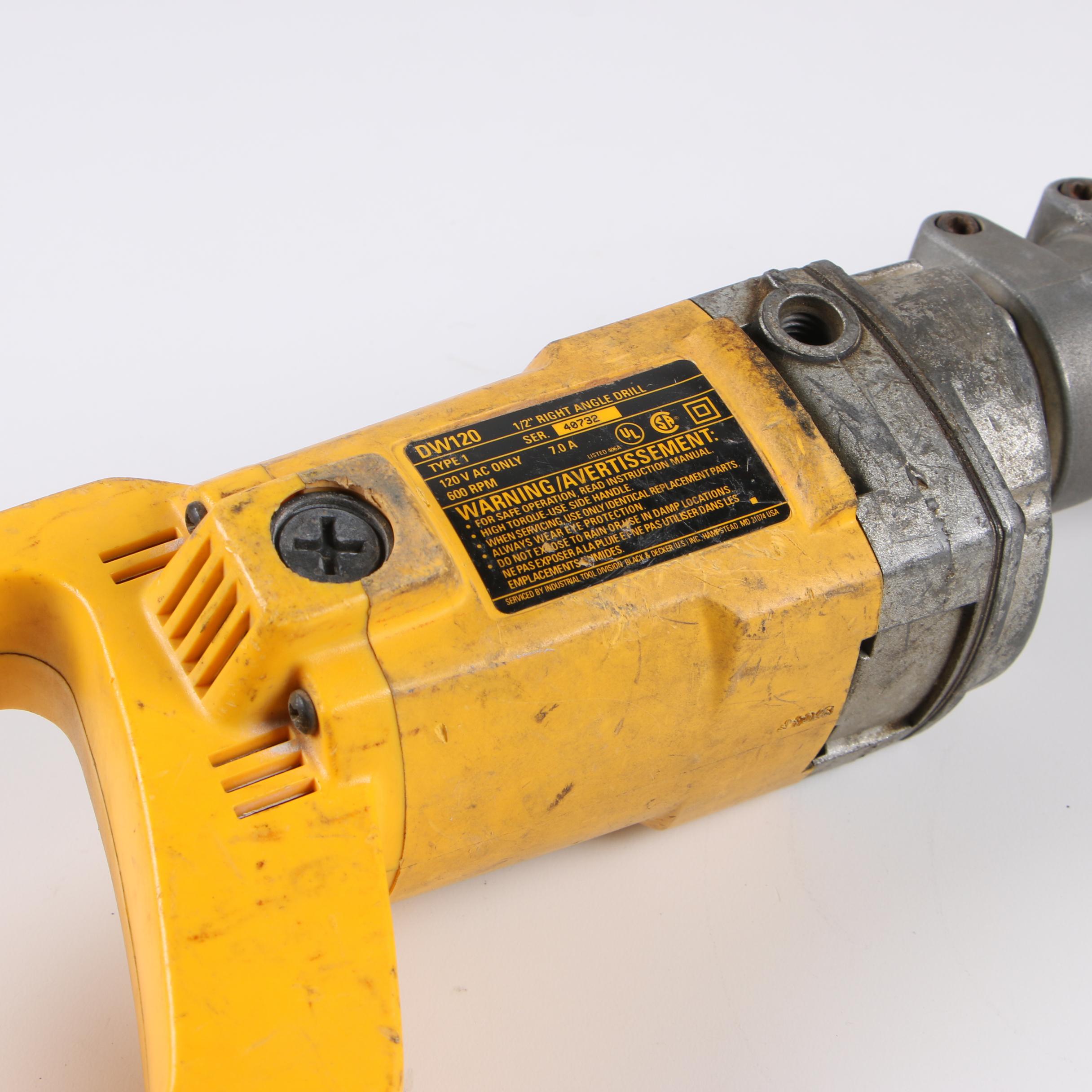 DeWalt 1/2" Right Angle Drill with Case