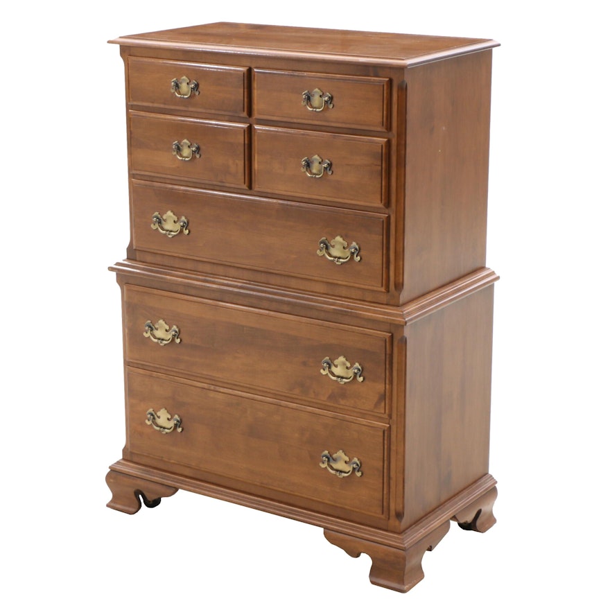 Chippendale Style Maple Dresser by Ethan Allen