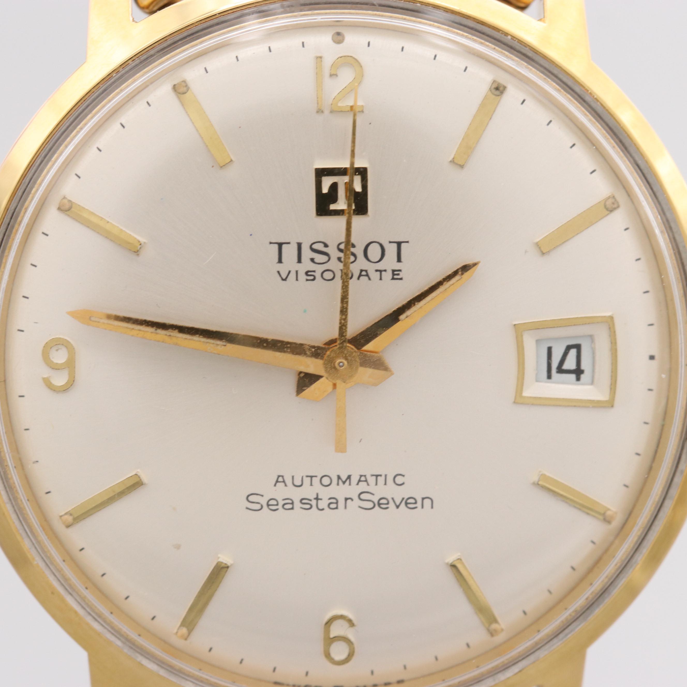 Vintage Tissot Seastar Seven Visodate Gold Plated Automatic Watch
