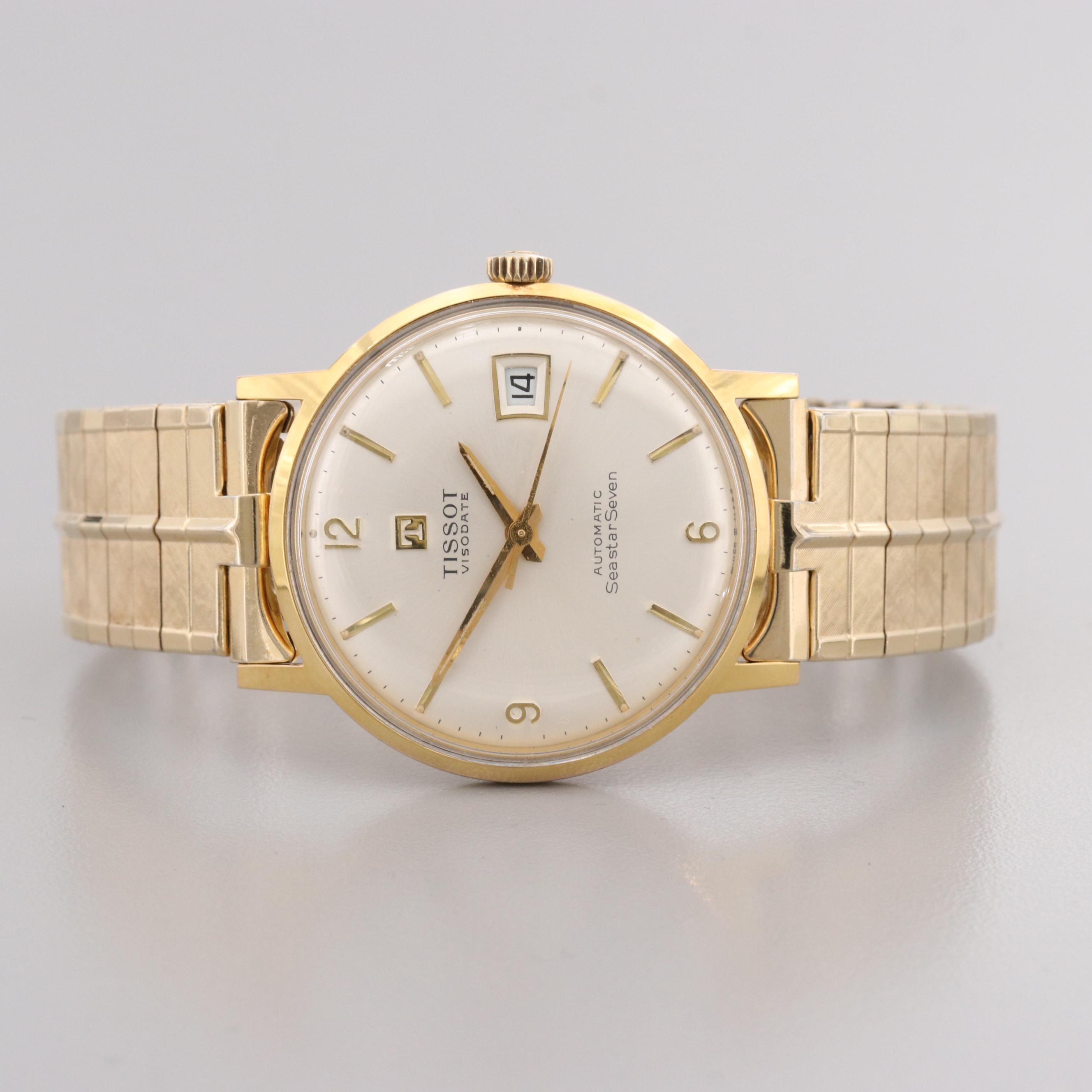 Vintage Tissot Seastar Seven Visodate Gold Plated Automatic Watch