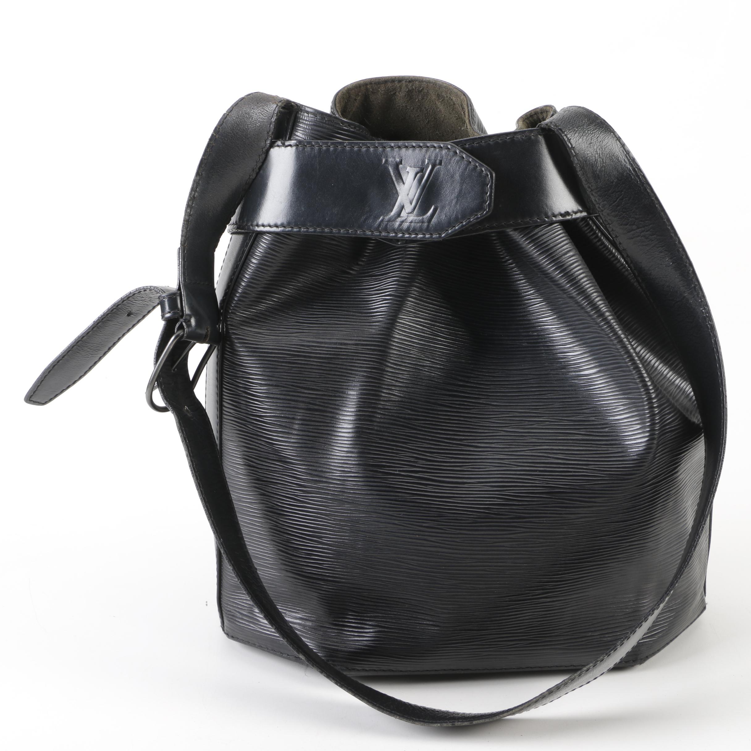 1992 Louis Vuitton Black Epi Leather Sac D'epaule Shoulder Bag, Made in France