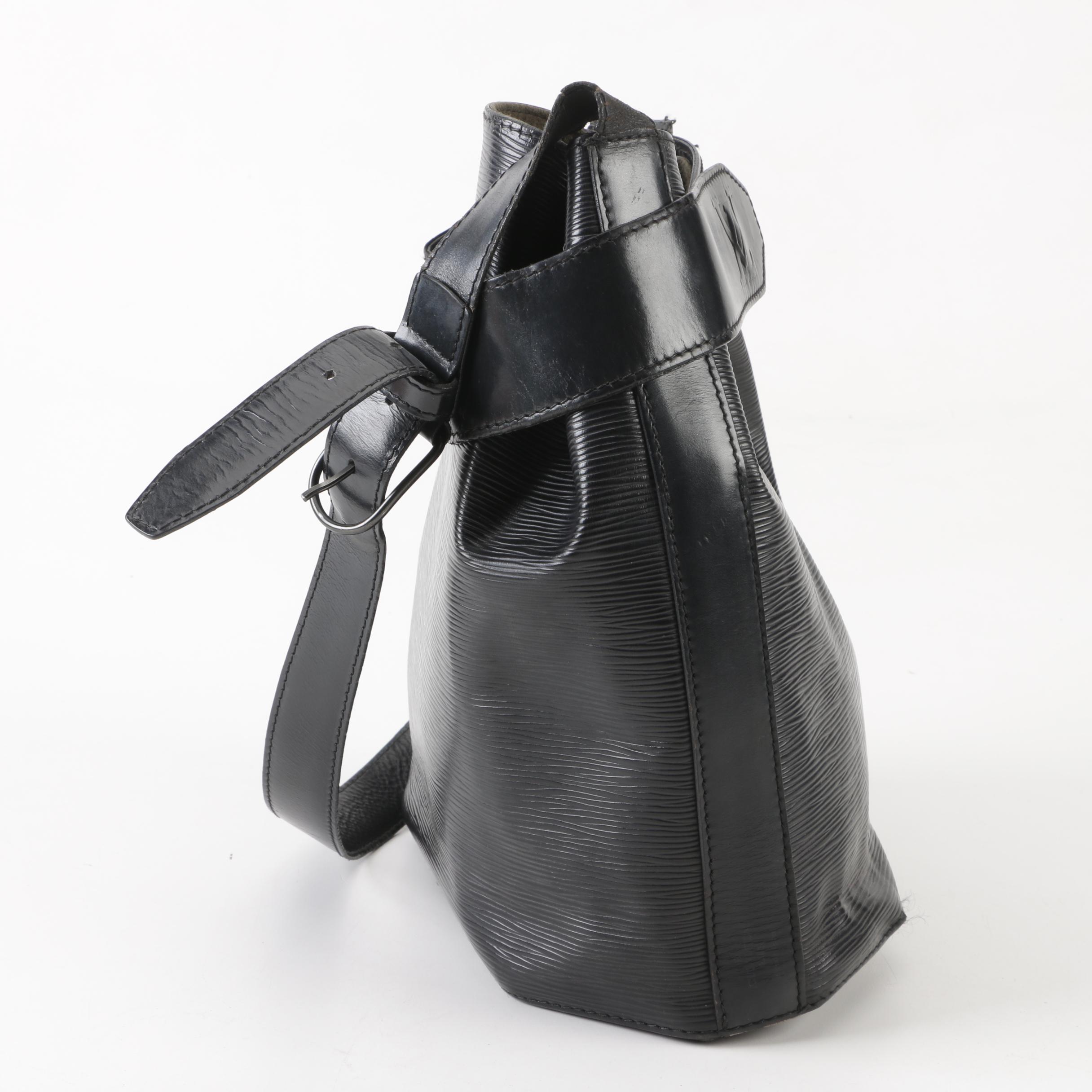 1992 Louis Vuitton Black Epi Leather Sac D'epaule Shoulder Bag, Made in France
