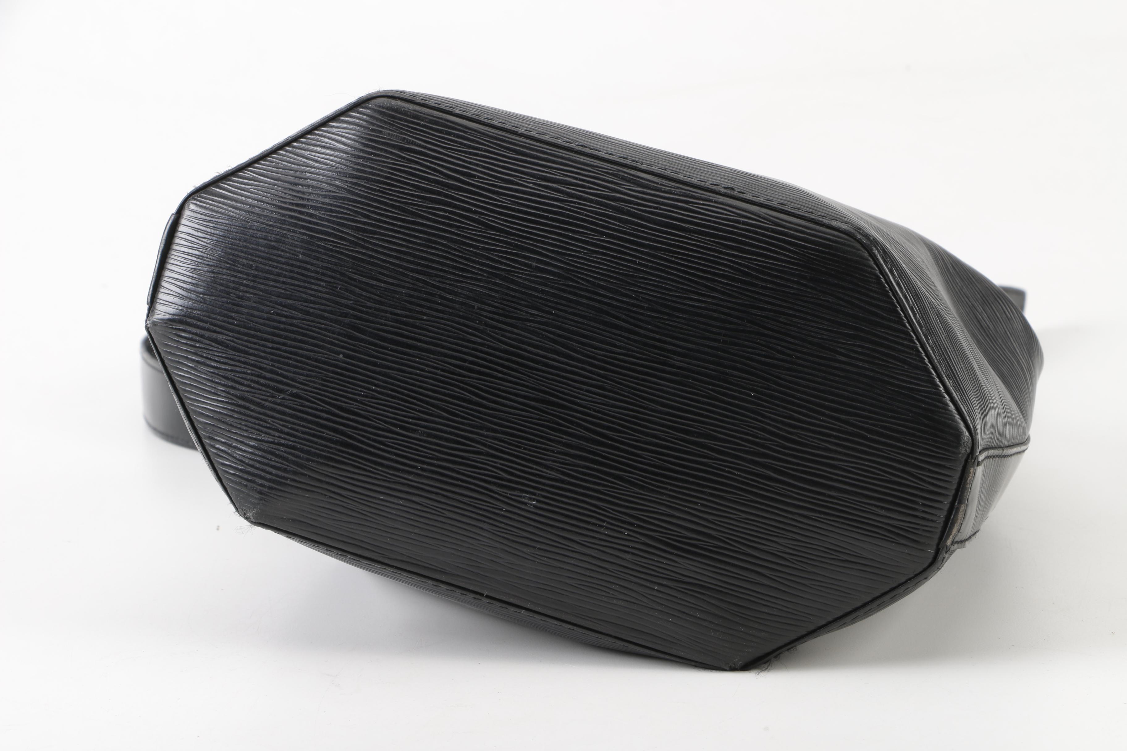 1992 Louis Vuitton Black Epi Leather Sac D'epaule Shoulder Bag, Made in France