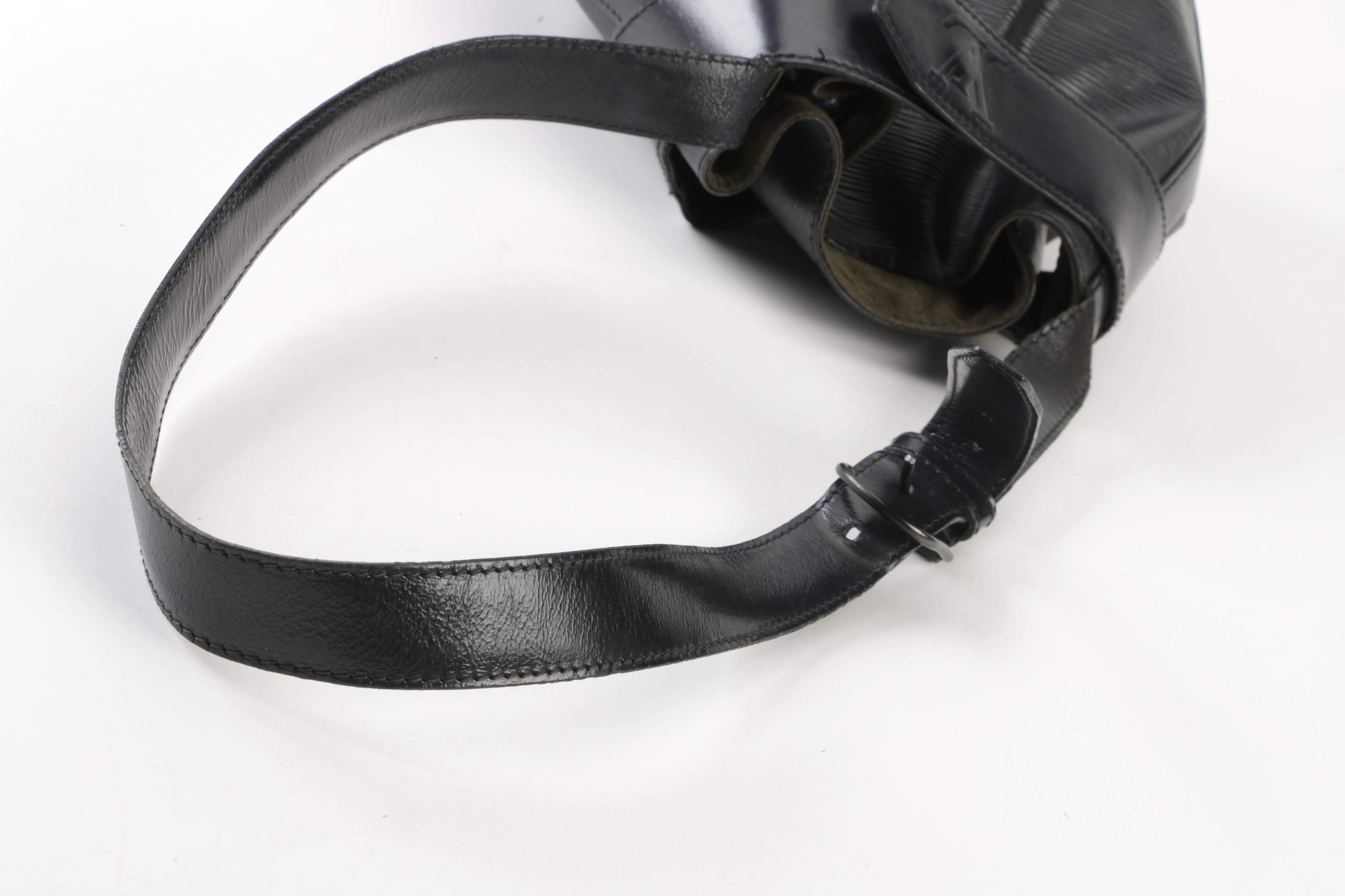 1992 Louis Vuitton Black Epi Leather Sac D'epaule Shoulder Bag, Made in France