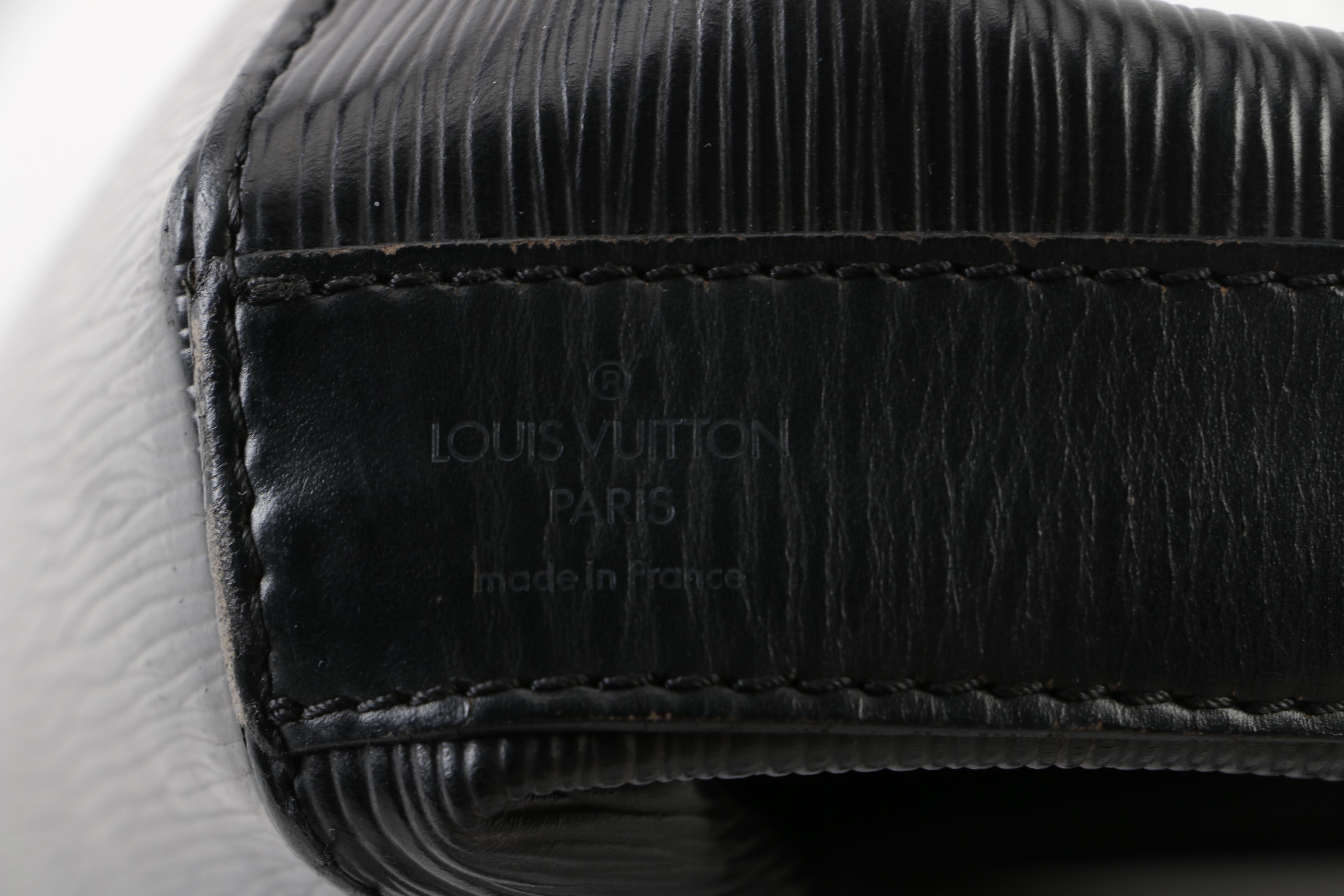 1992 Louis Vuitton Black Epi Leather Sac D'epaule Shoulder Bag, Made in France