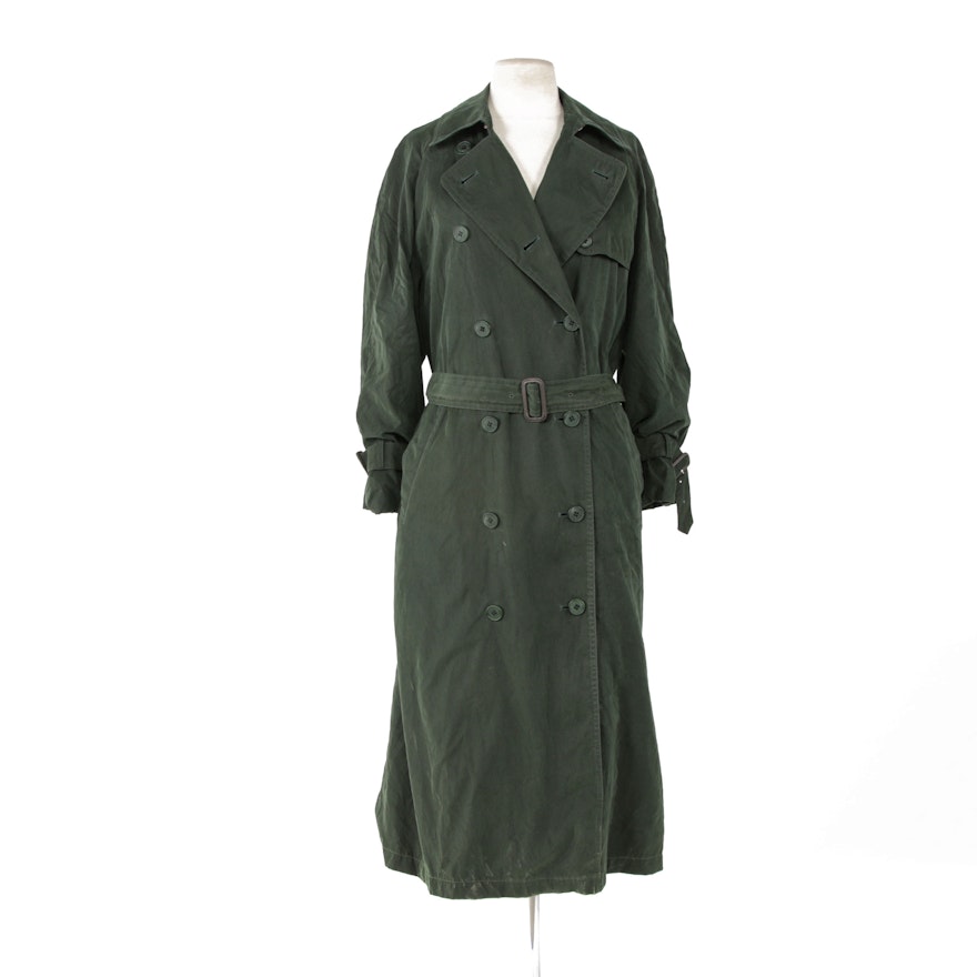 Women's Burberry of London Double-Breasted Trench Coat with Removable Wool Liner