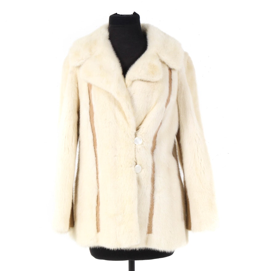 André Originals Mink Fur and Suede Driving Coat