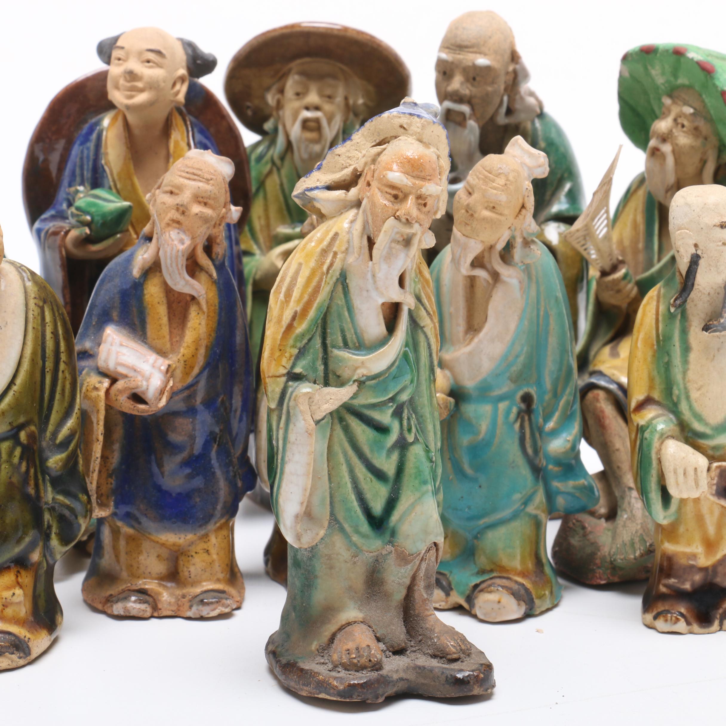 Chinese Shiwan Ware Ceramic Figurines
