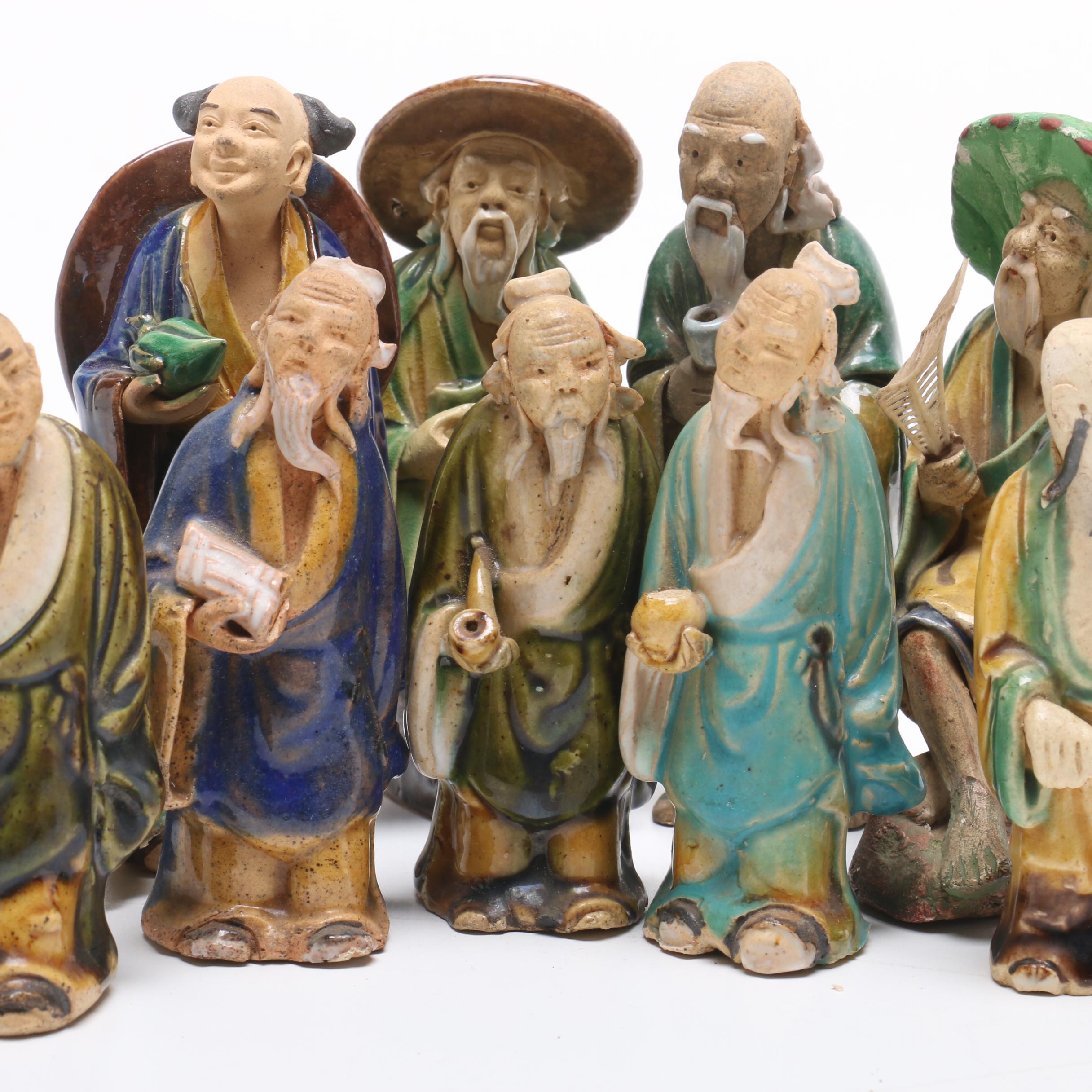 Chinese Shiwan Ware Ceramic Figurines