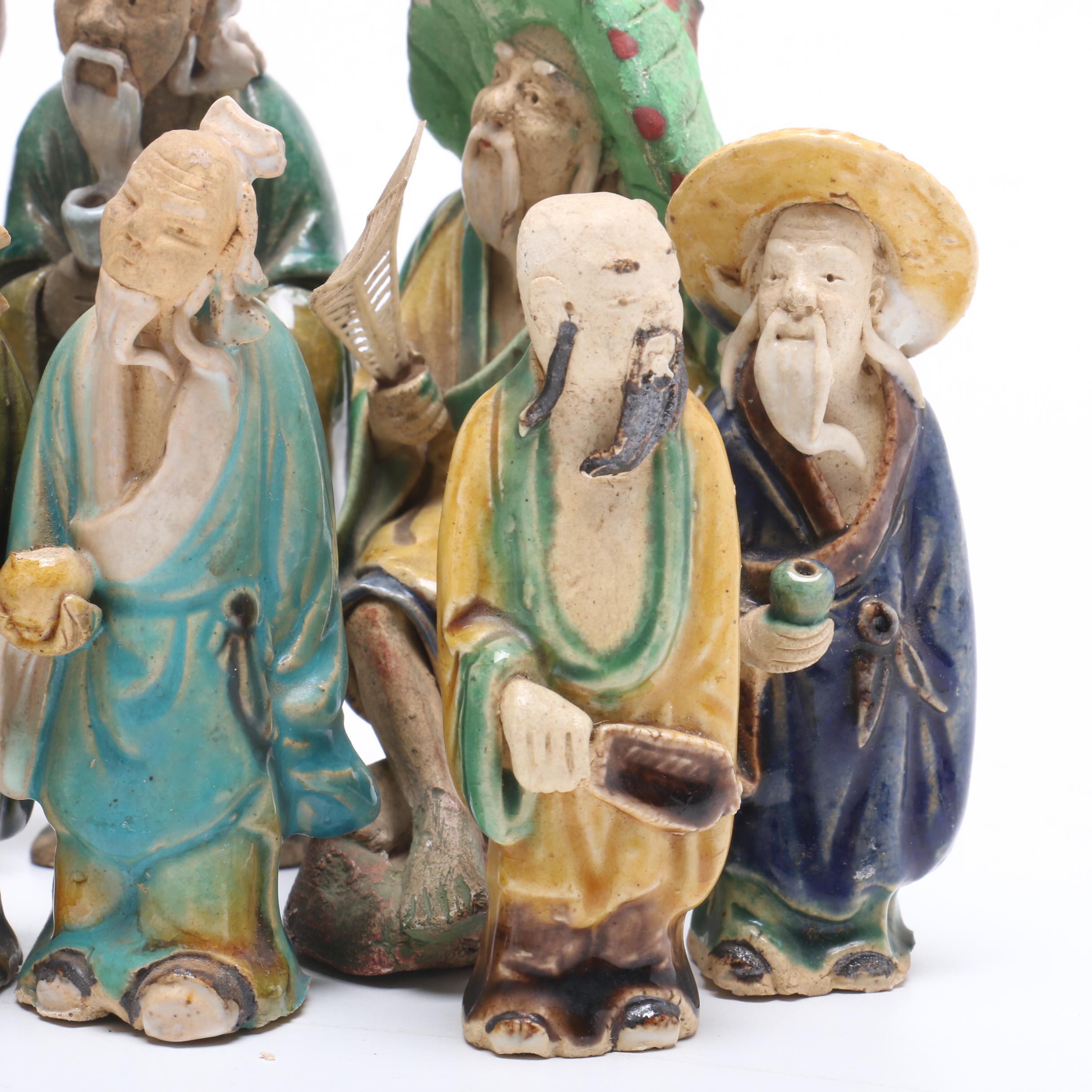 Chinese Shiwan Ware Ceramic Figurines