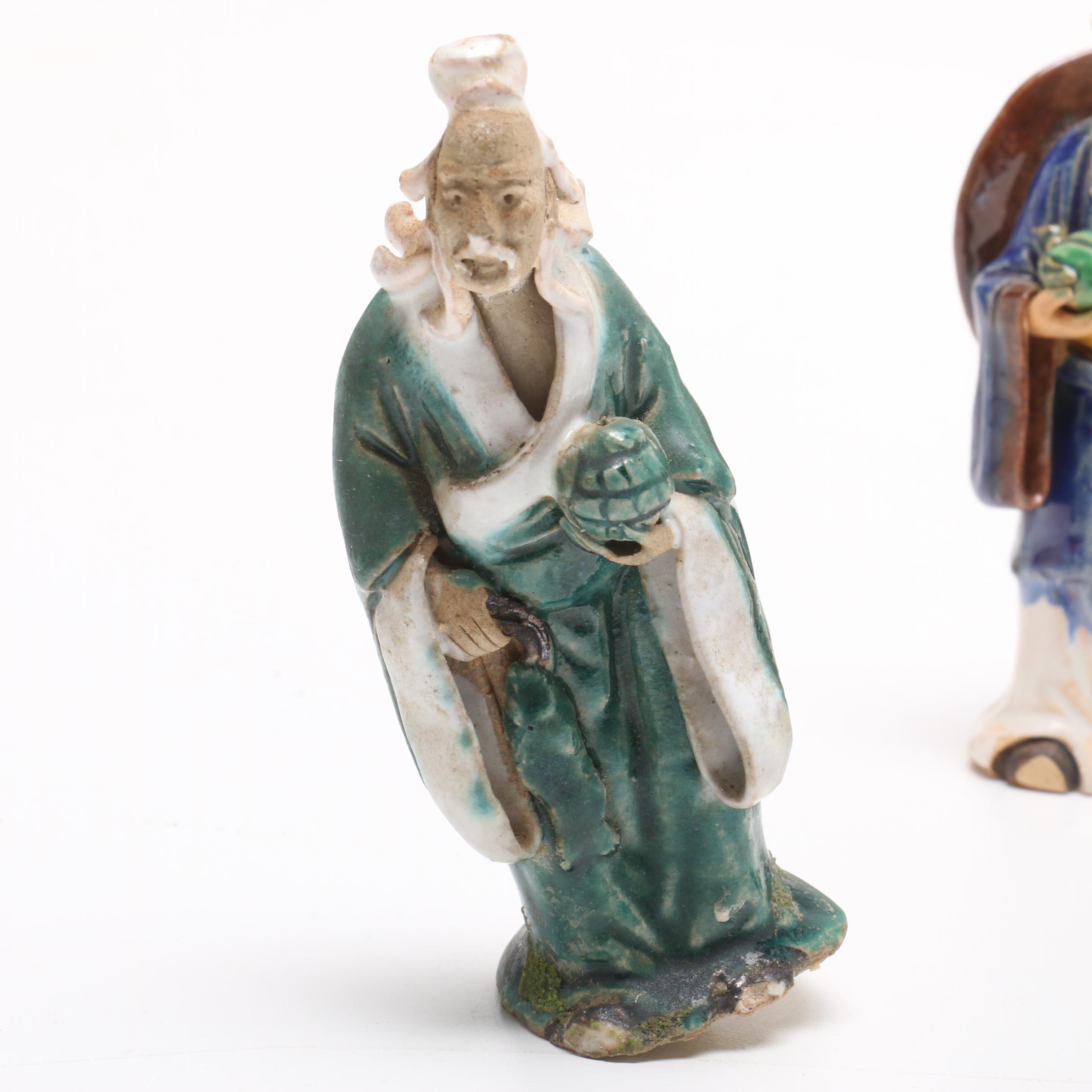 Chinese Shiwan Ware Ceramic Figurines