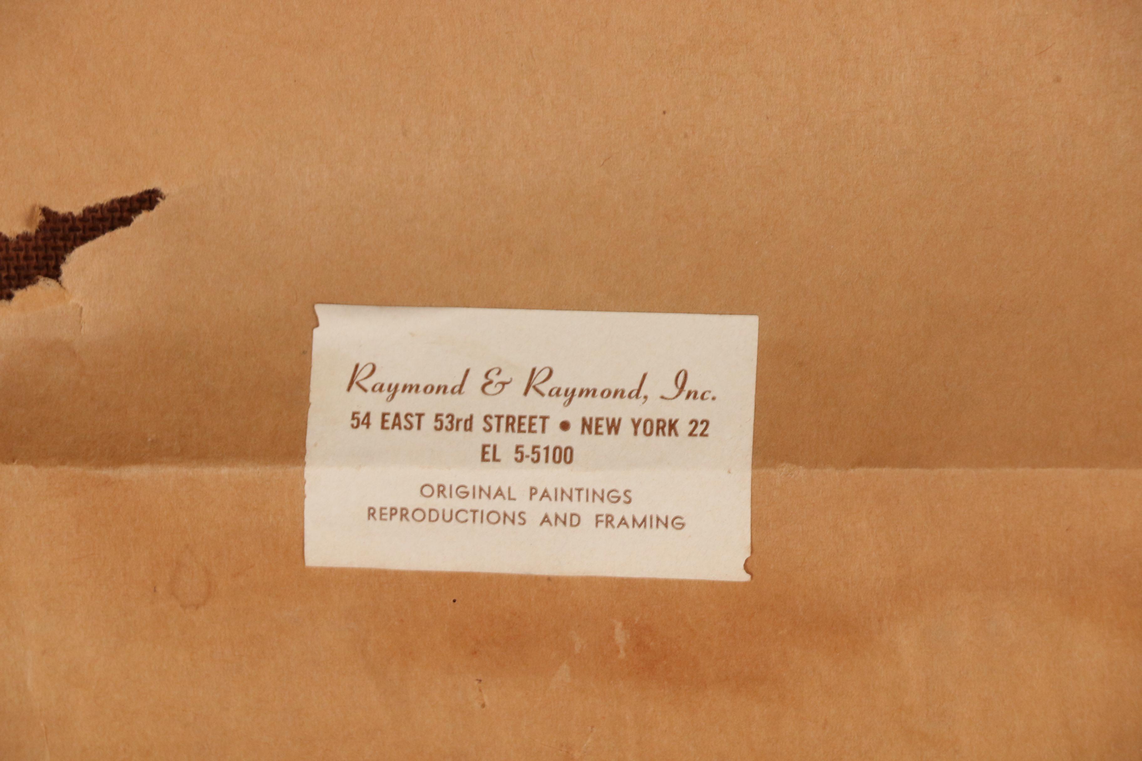 Préfète Duffaut Oil Painting of Haitian Village, 1965