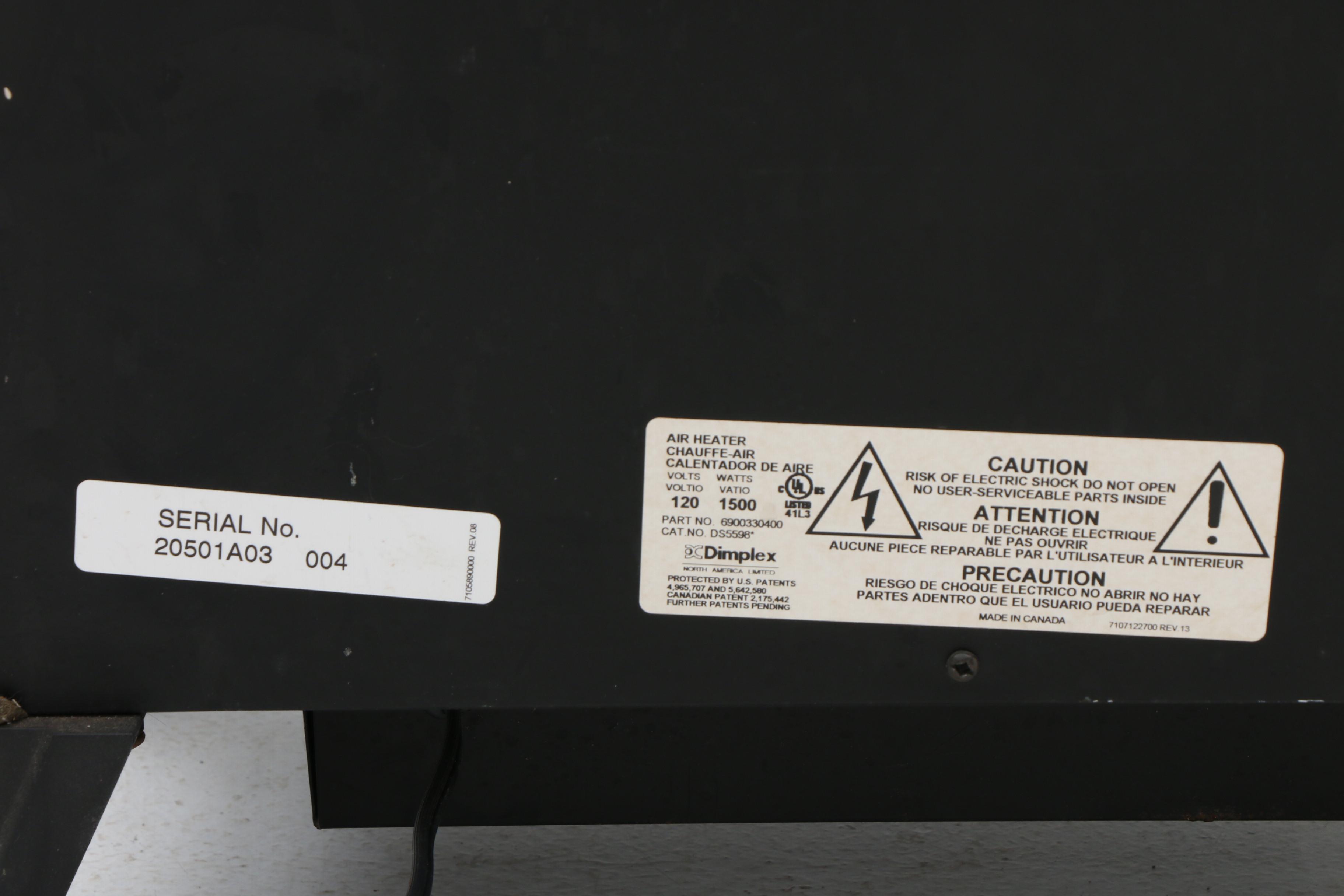 Dimplex Freestanding Electric Stove Heater in Black