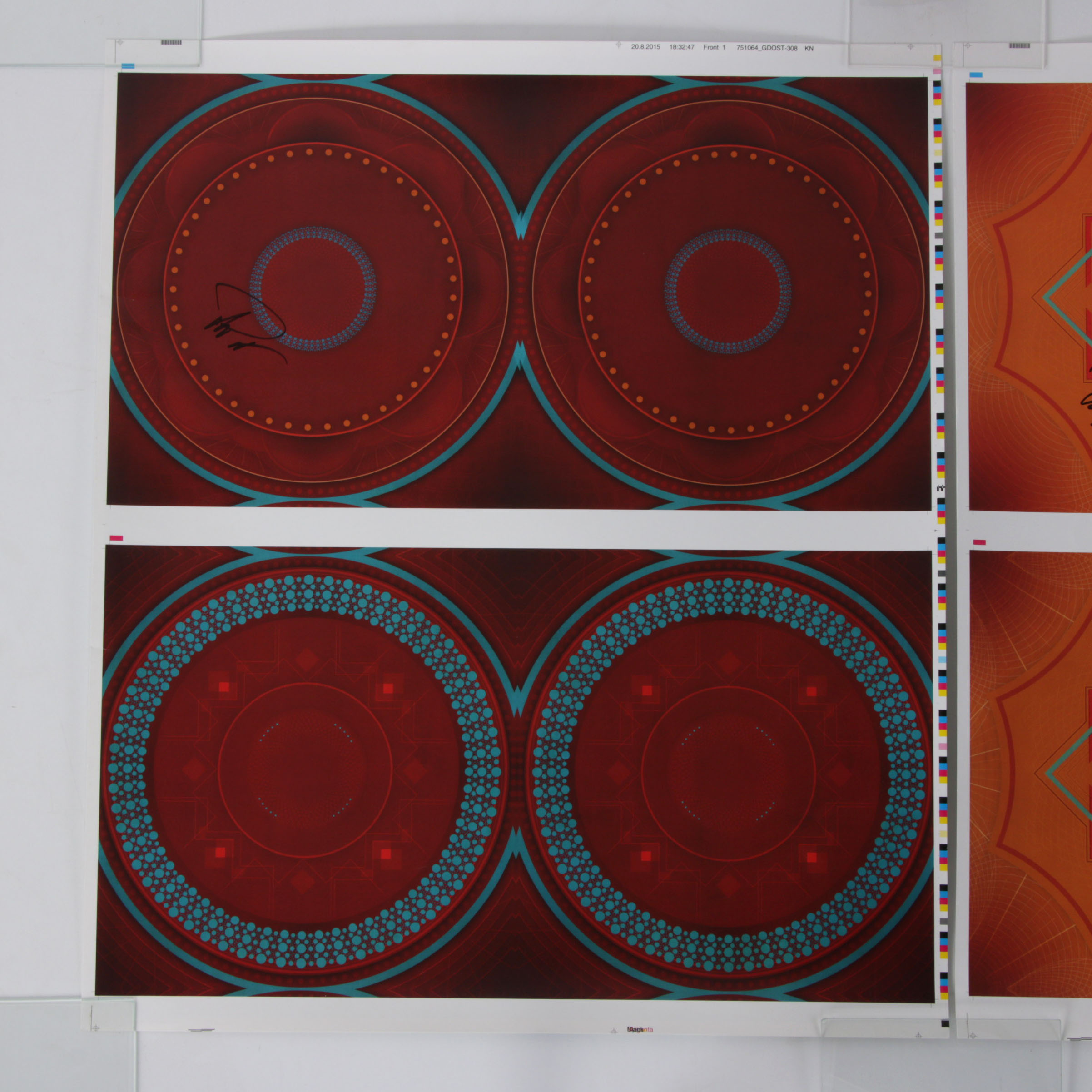 Trey Anastasio "Paper Wheels" Offset Lithograph Album Cover Artwork Sheets