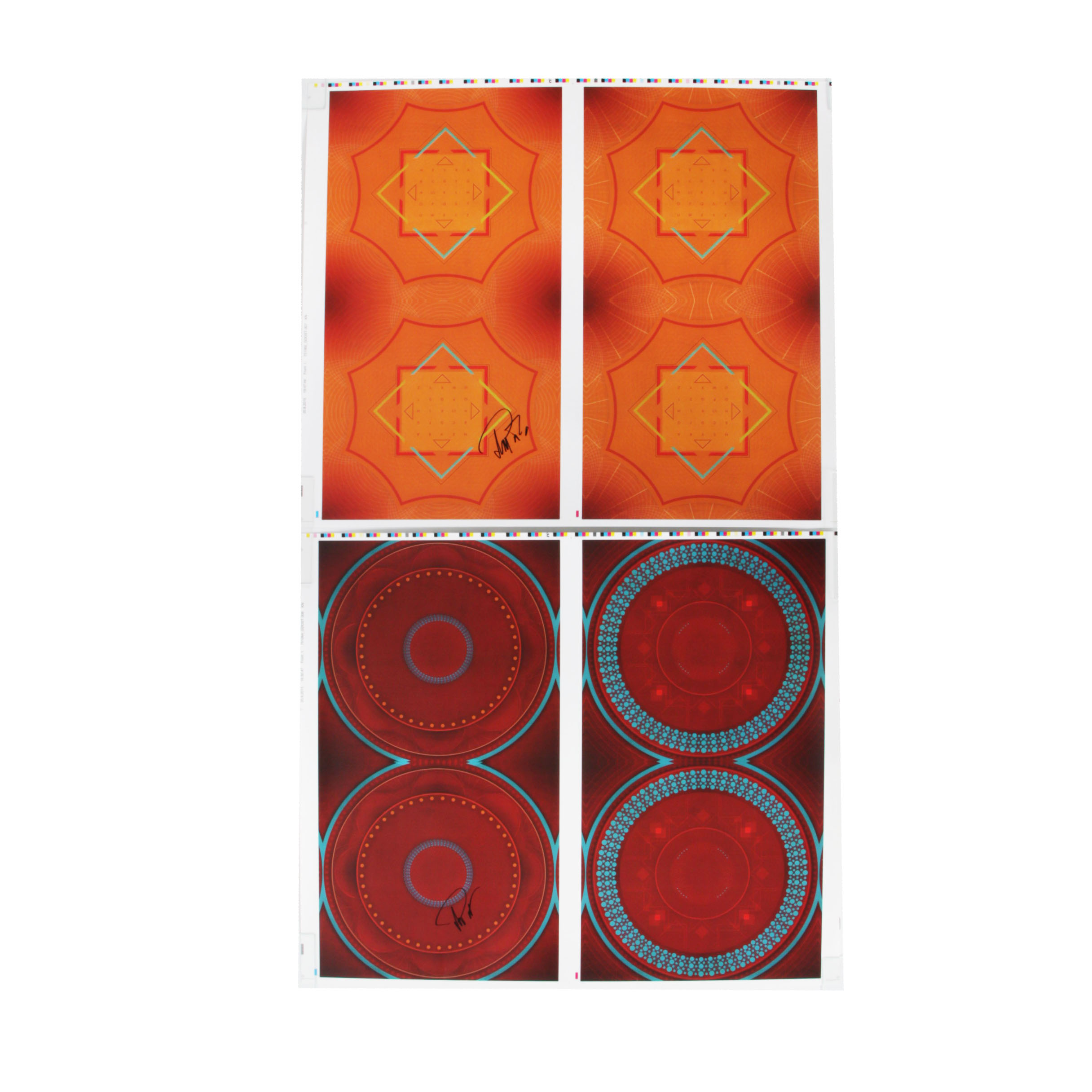 Trey Anastasio "Paper Wheels" Offset Lithograph Album Cover Artwork Sheets