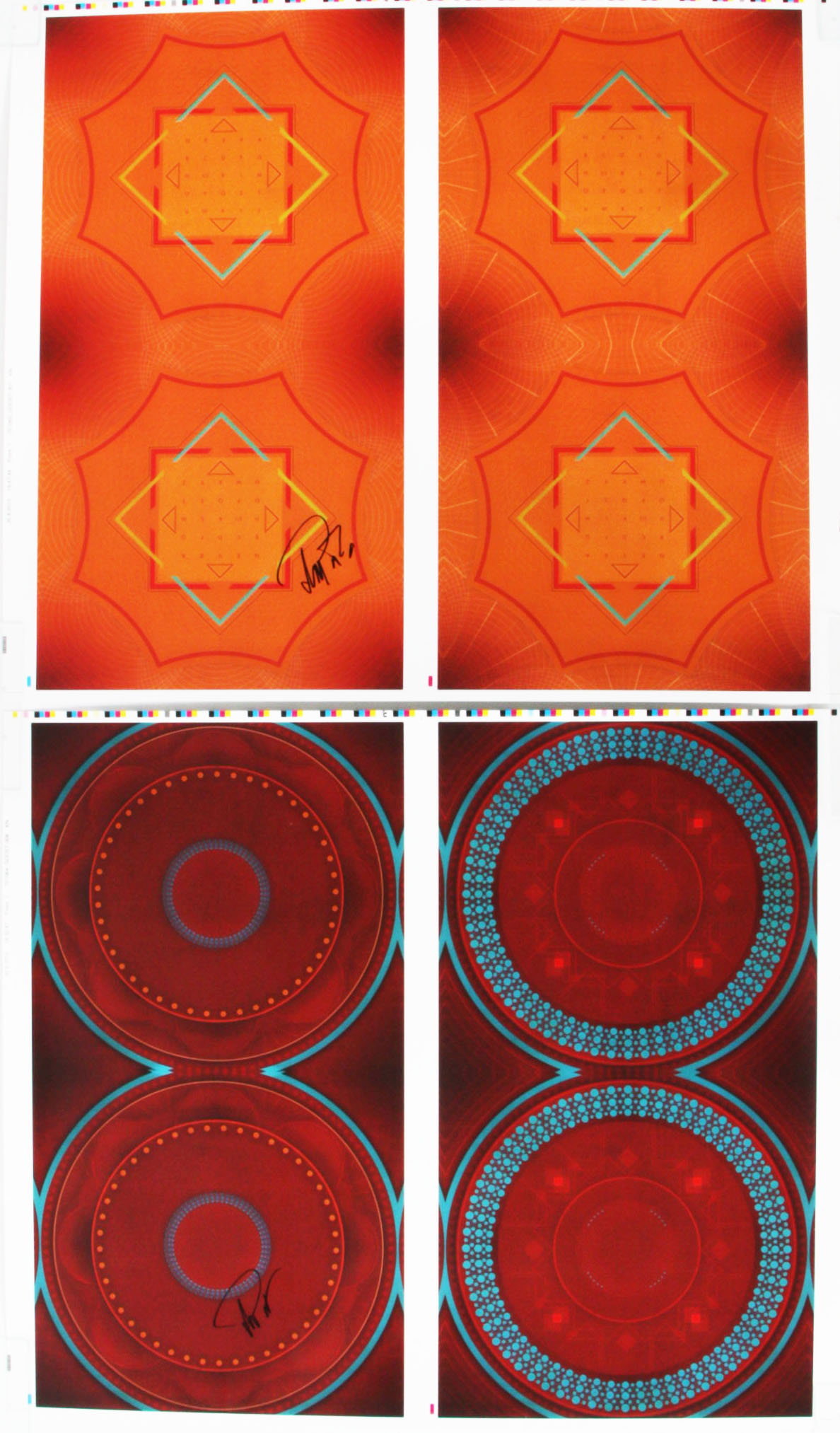Trey Anastasio "Paper Wheels" Offset Lithograph Album Cover Artwork Sheets