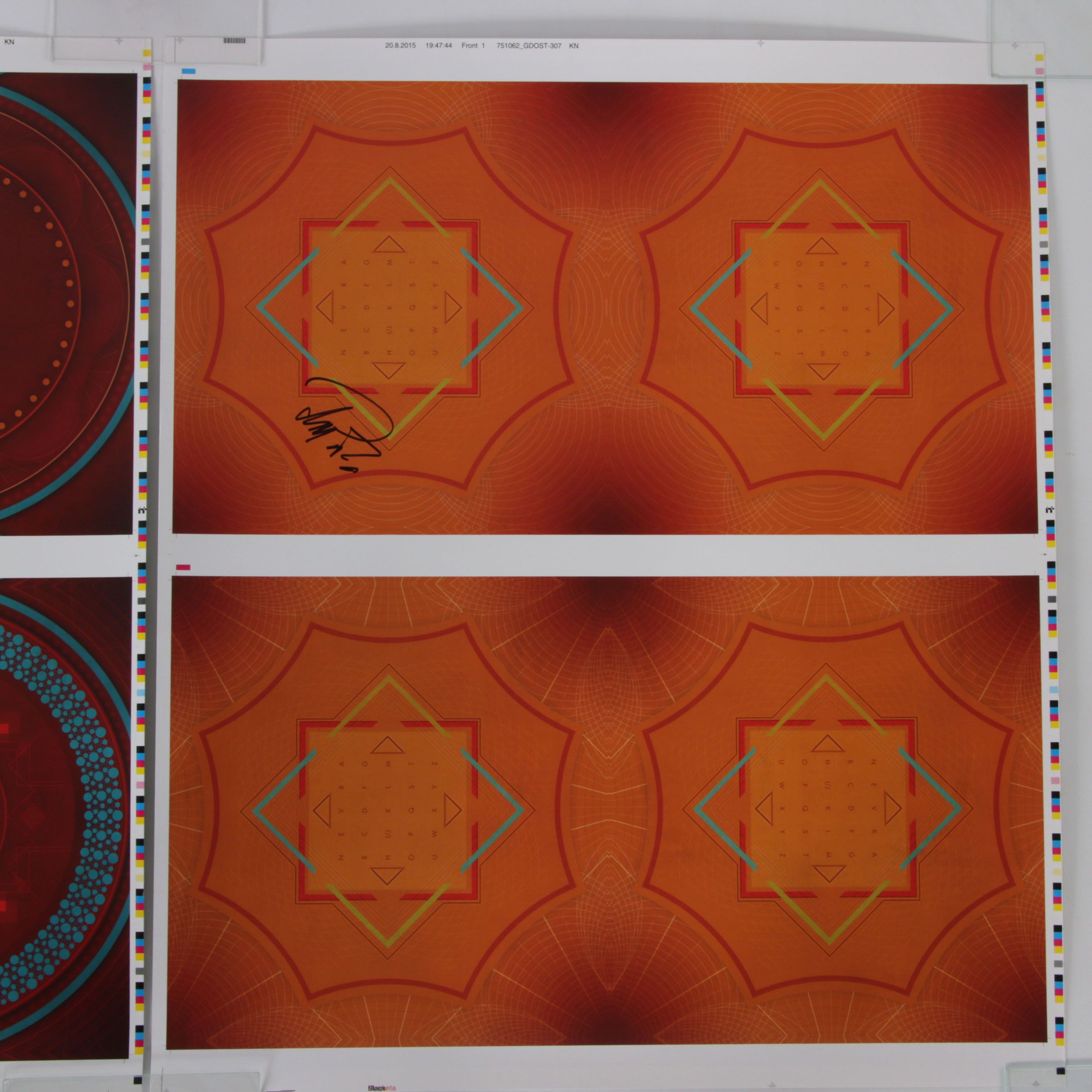 Trey Anastasio "Paper Wheels" Offset Lithograph Album Cover Artwork Sheets