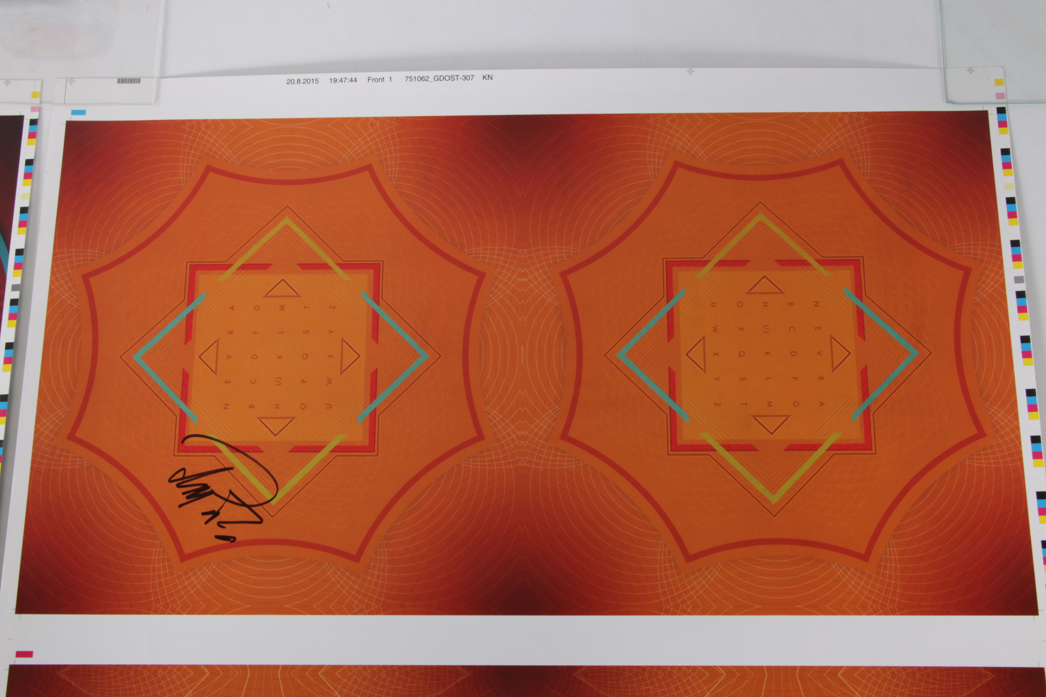 Trey Anastasio "Paper Wheels" Offset Lithograph Album Cover Artwork Sheets