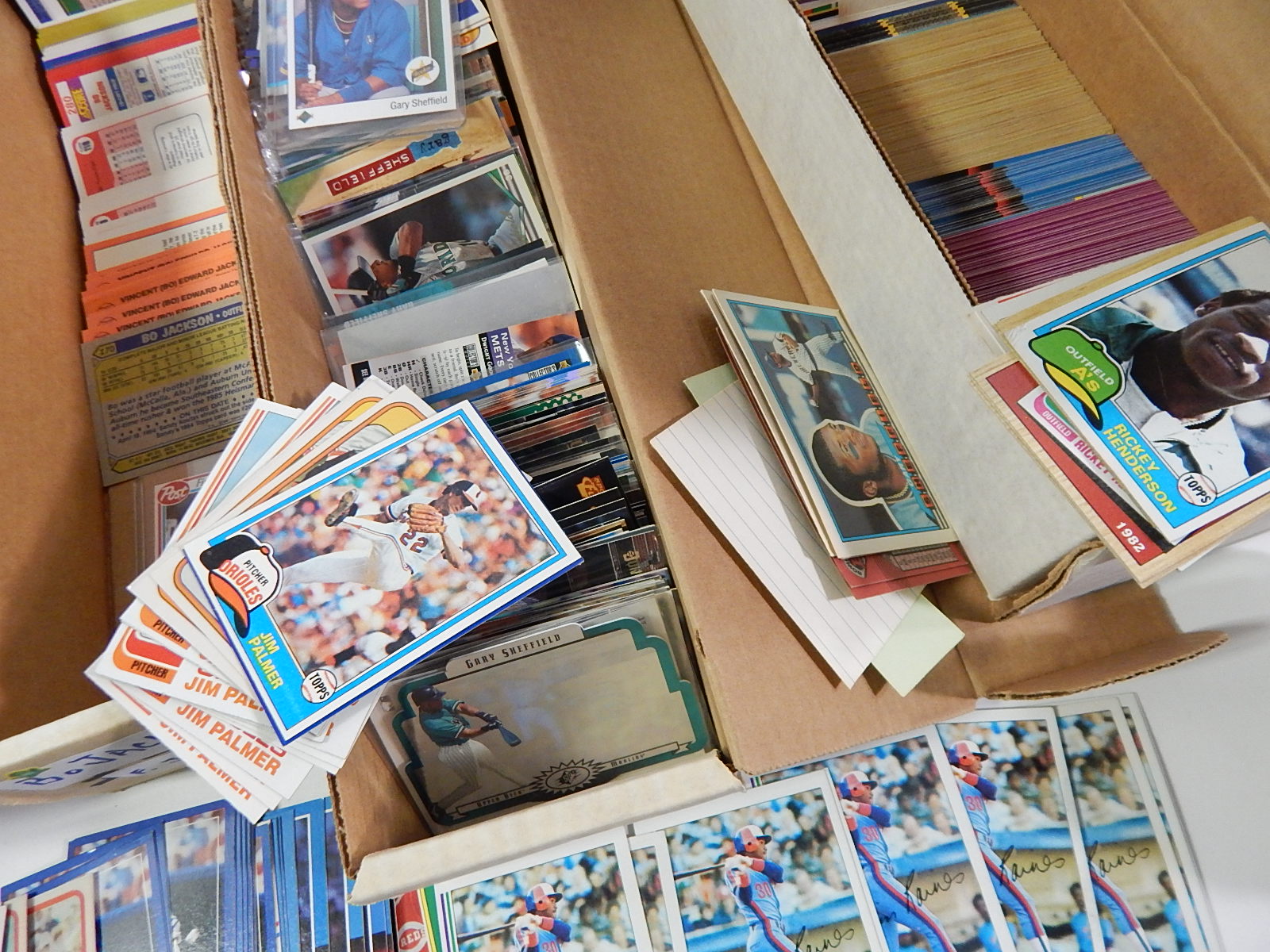 Star and Rookie Baseball Cards with Palmer, Larkin, Murphy, Jackson