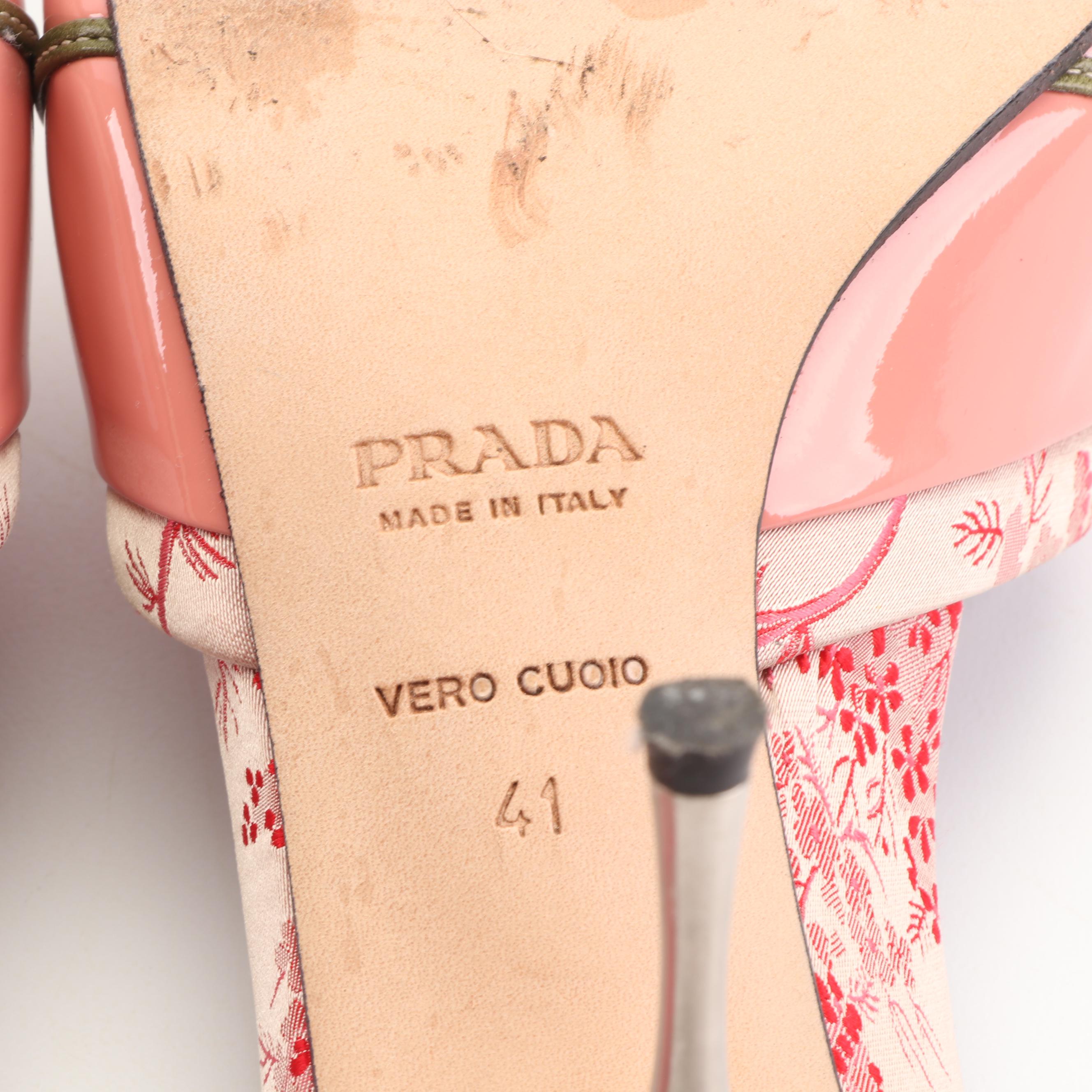 Prada and Manolo Blahnik Pink Stiletto Sandals