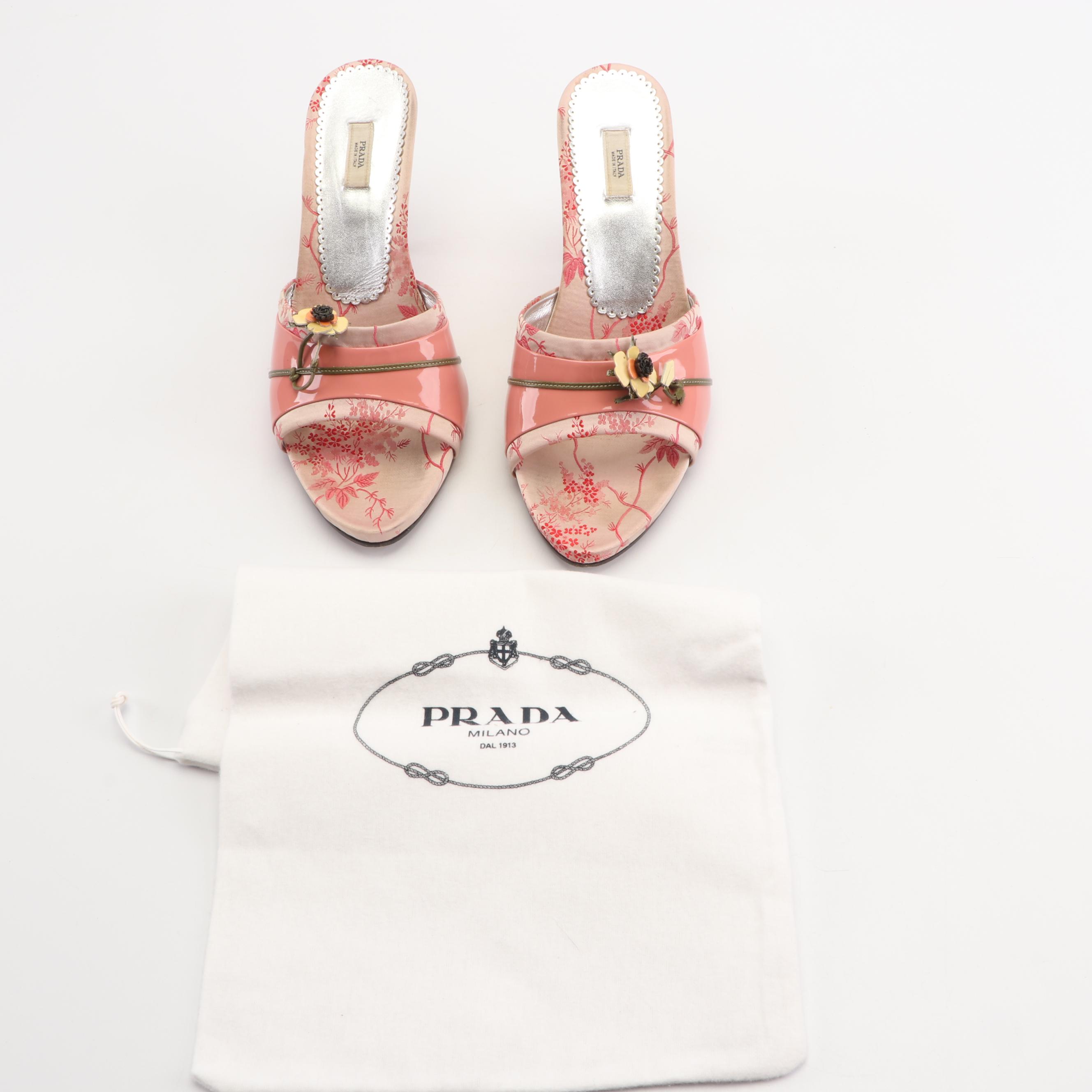 Prada and Manolo Blahnik Pink Stiletto Sandals