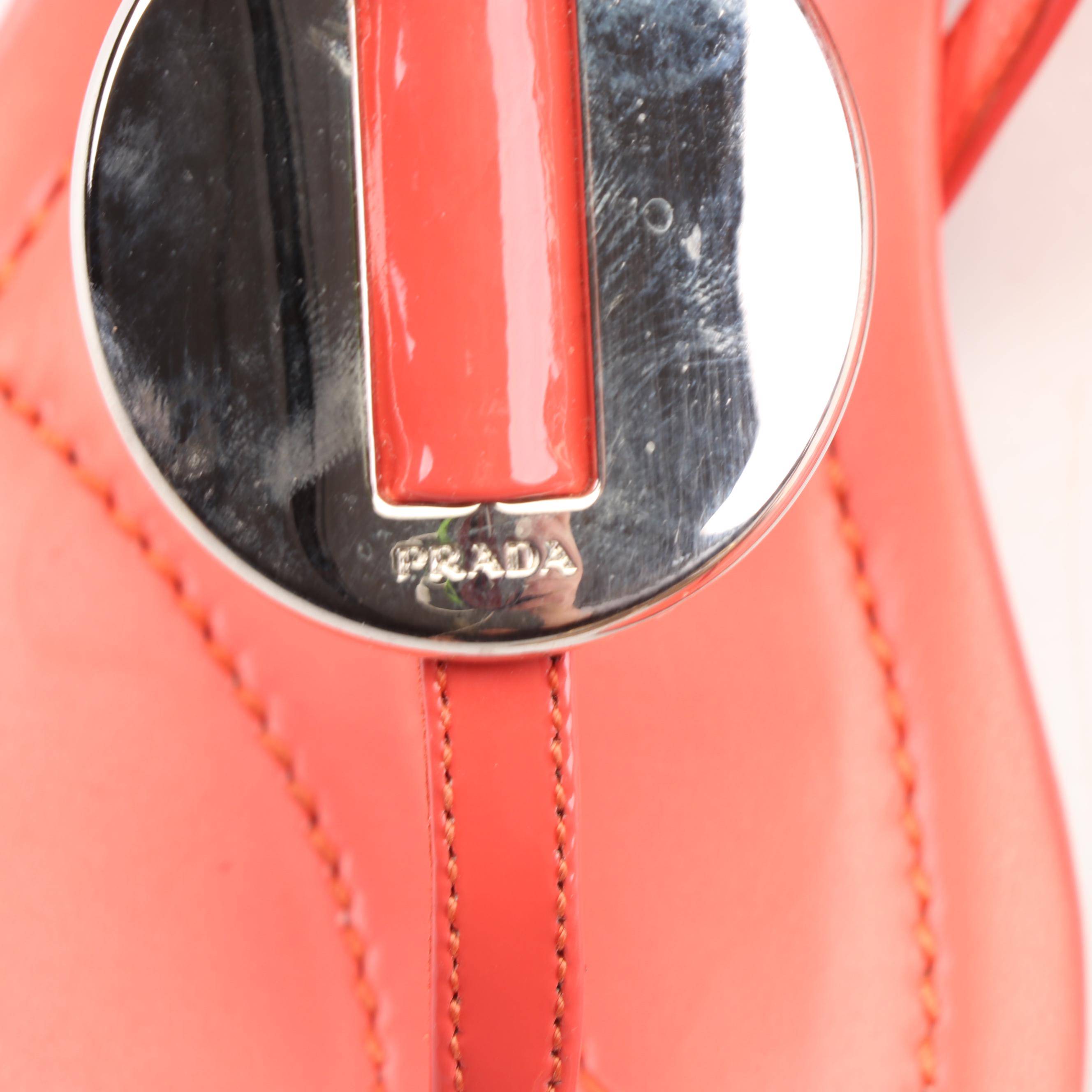 Prada Metallic Gold and Coral-Colored Sandals, Made in Italy