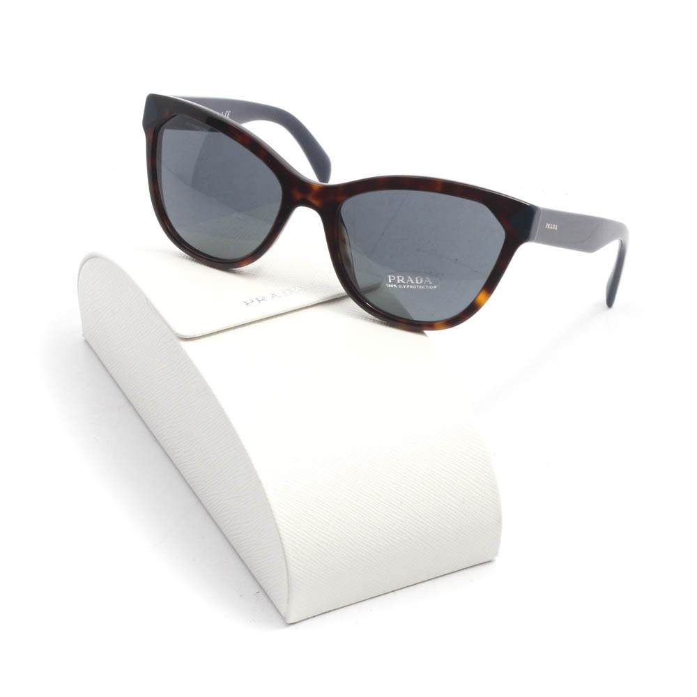 Prada Cat Eye Tortoiseshell Sunglasses with Case, Made in Italy