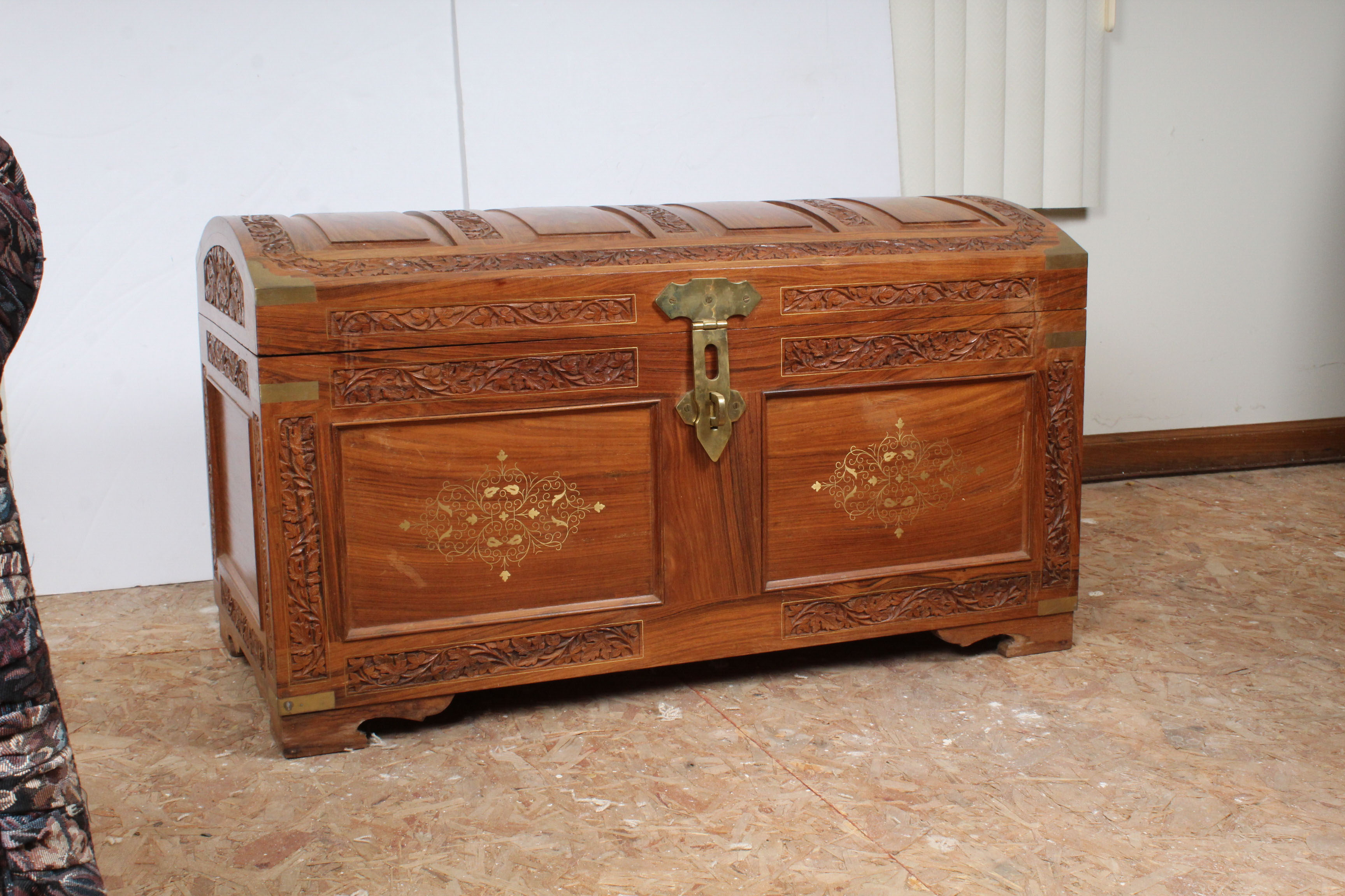 Hand-Carved Middle Eastern Cedar Trunk