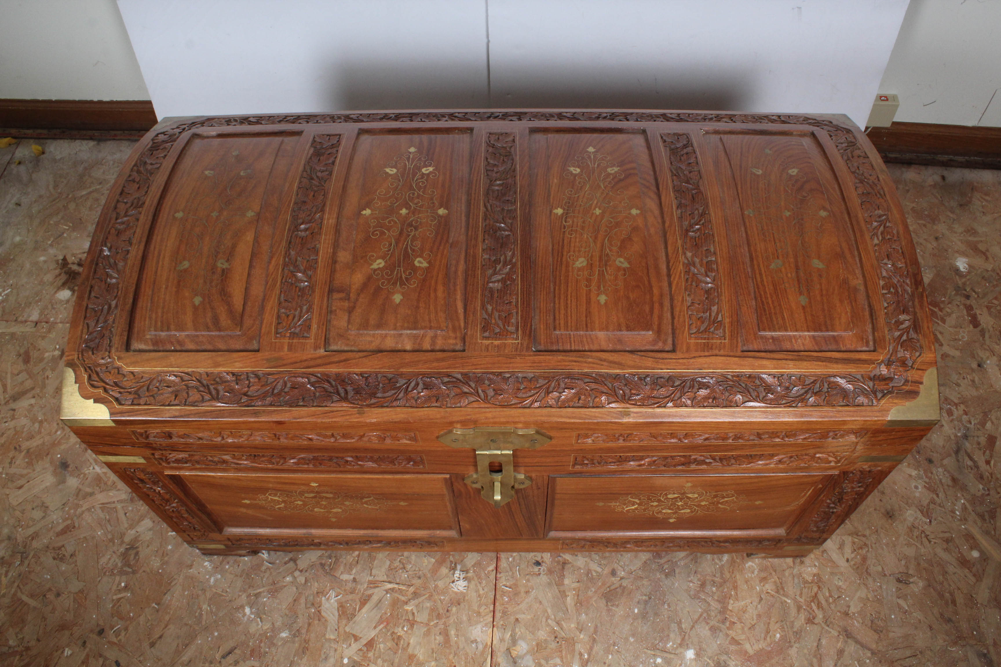 Hand-Carved Middle Eastern Cedar Trunk