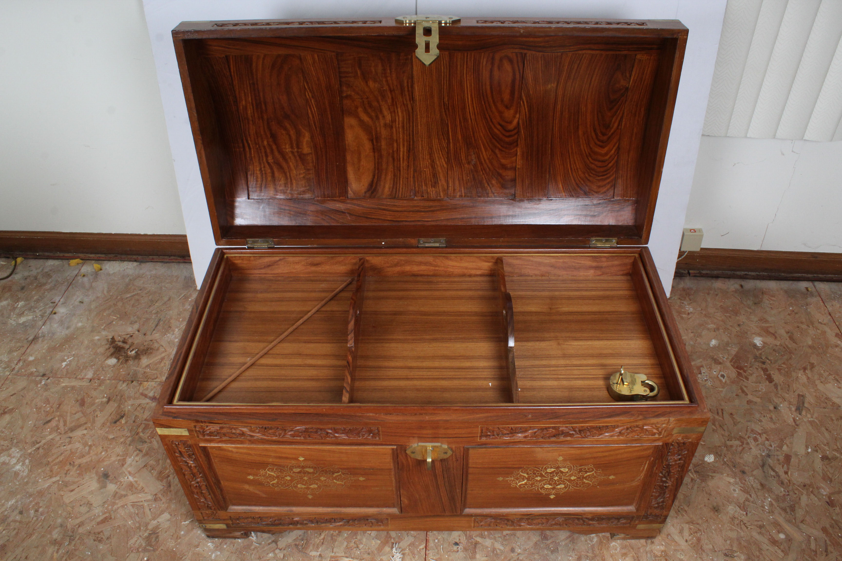 Hand-Carved Middle Eastern Cedar Trunk