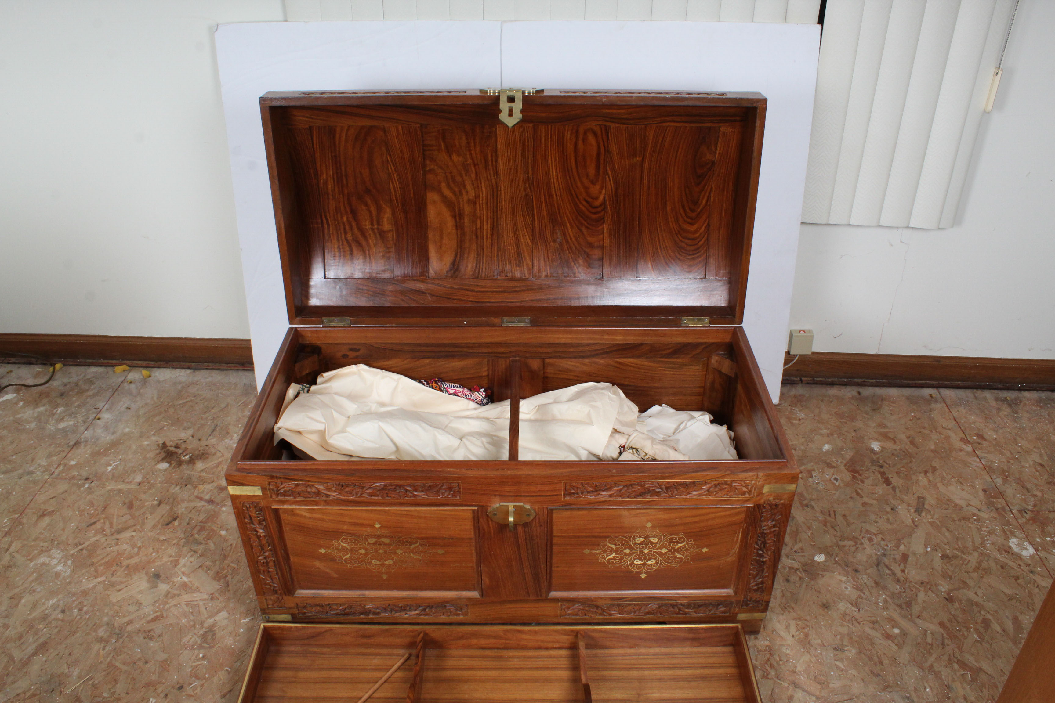 Hand-Carved Middle Eastern Cedar Trunk