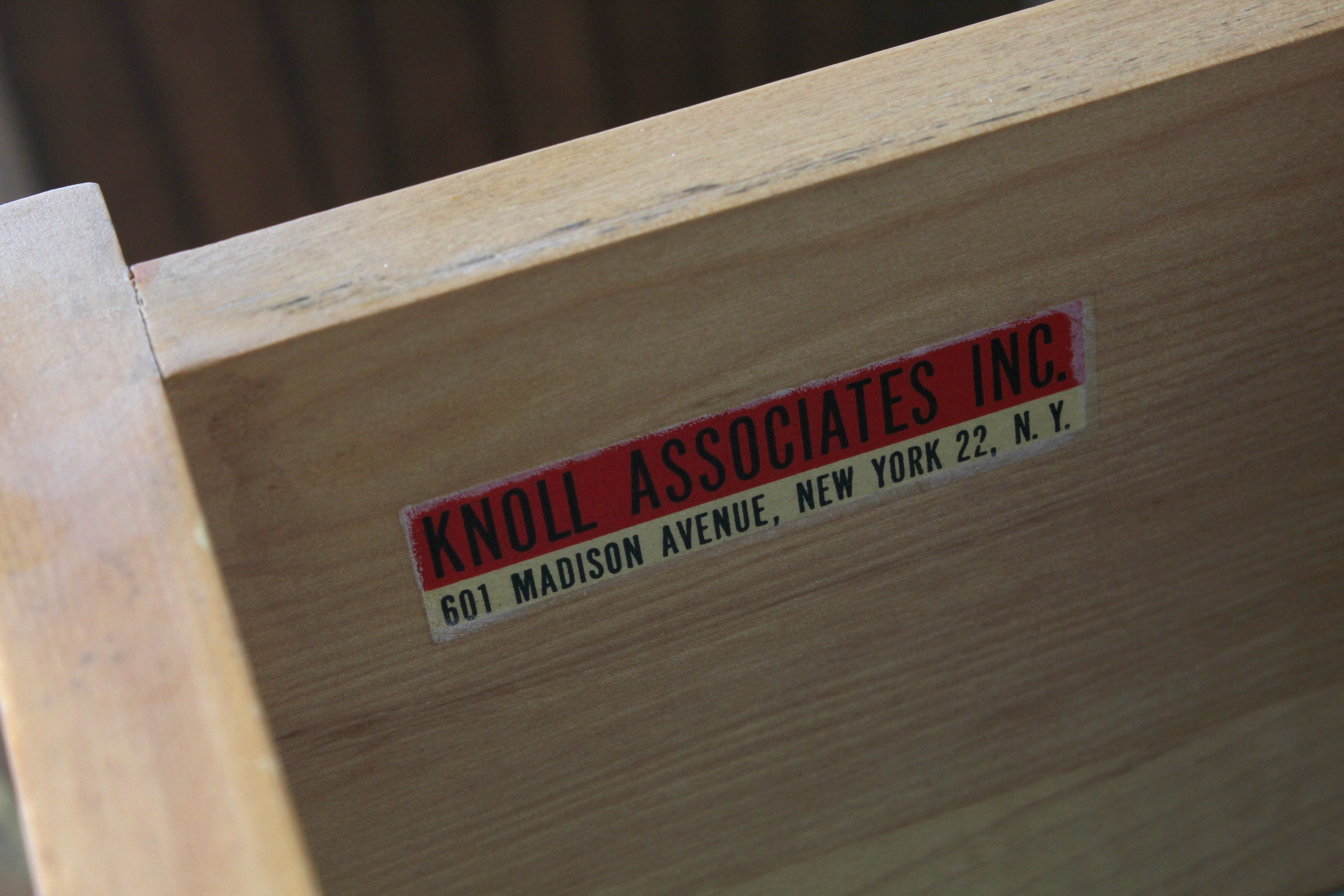 Pair of Florence Knoll for Knoll Associates Louvered Drawer Birch Chests, c 1950