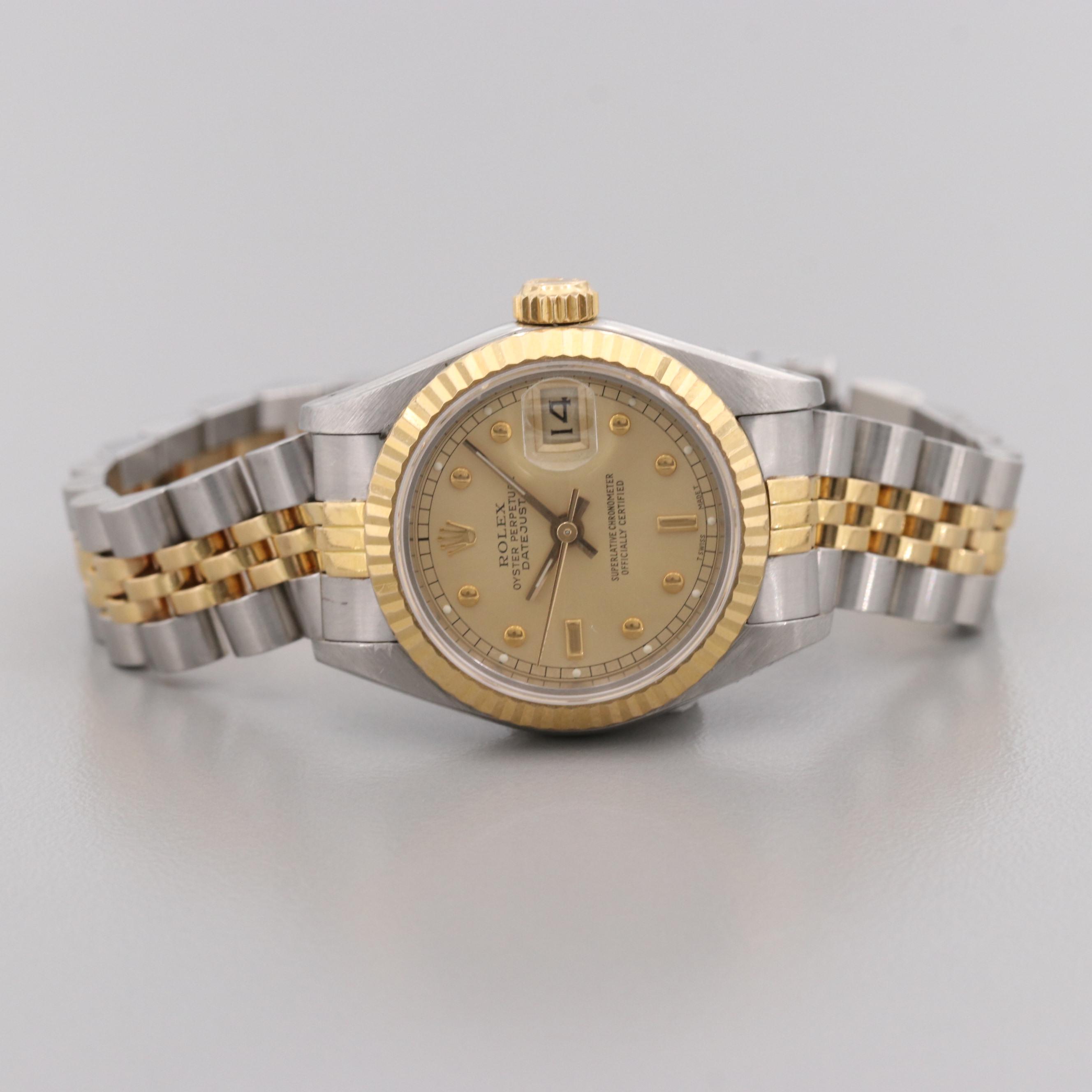 Rolex Datejust Stainless Steel and 18K Yellow Gold Watch, 1987