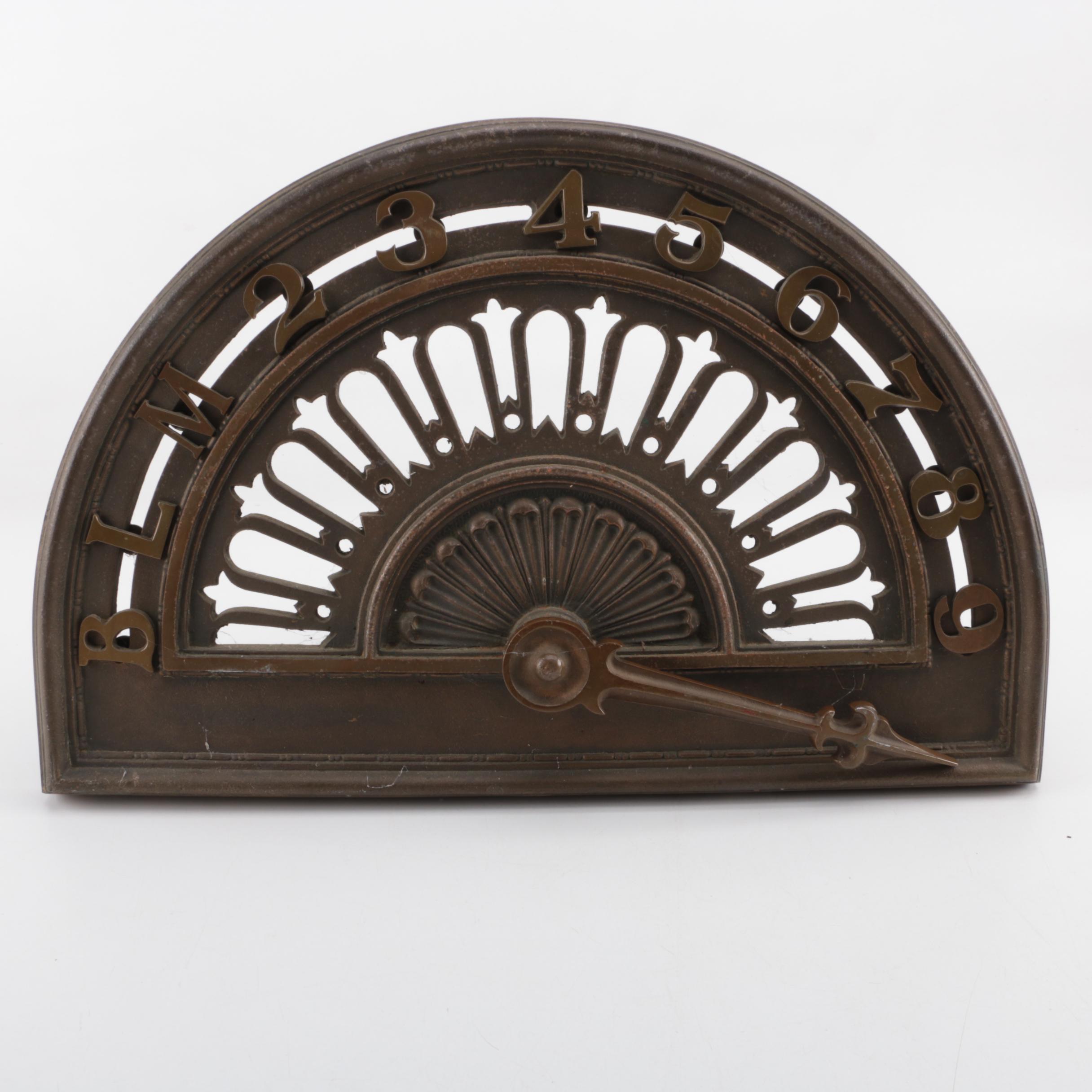 Victorian Cast Brass Elevator Floor Indicator, Late 19th Century