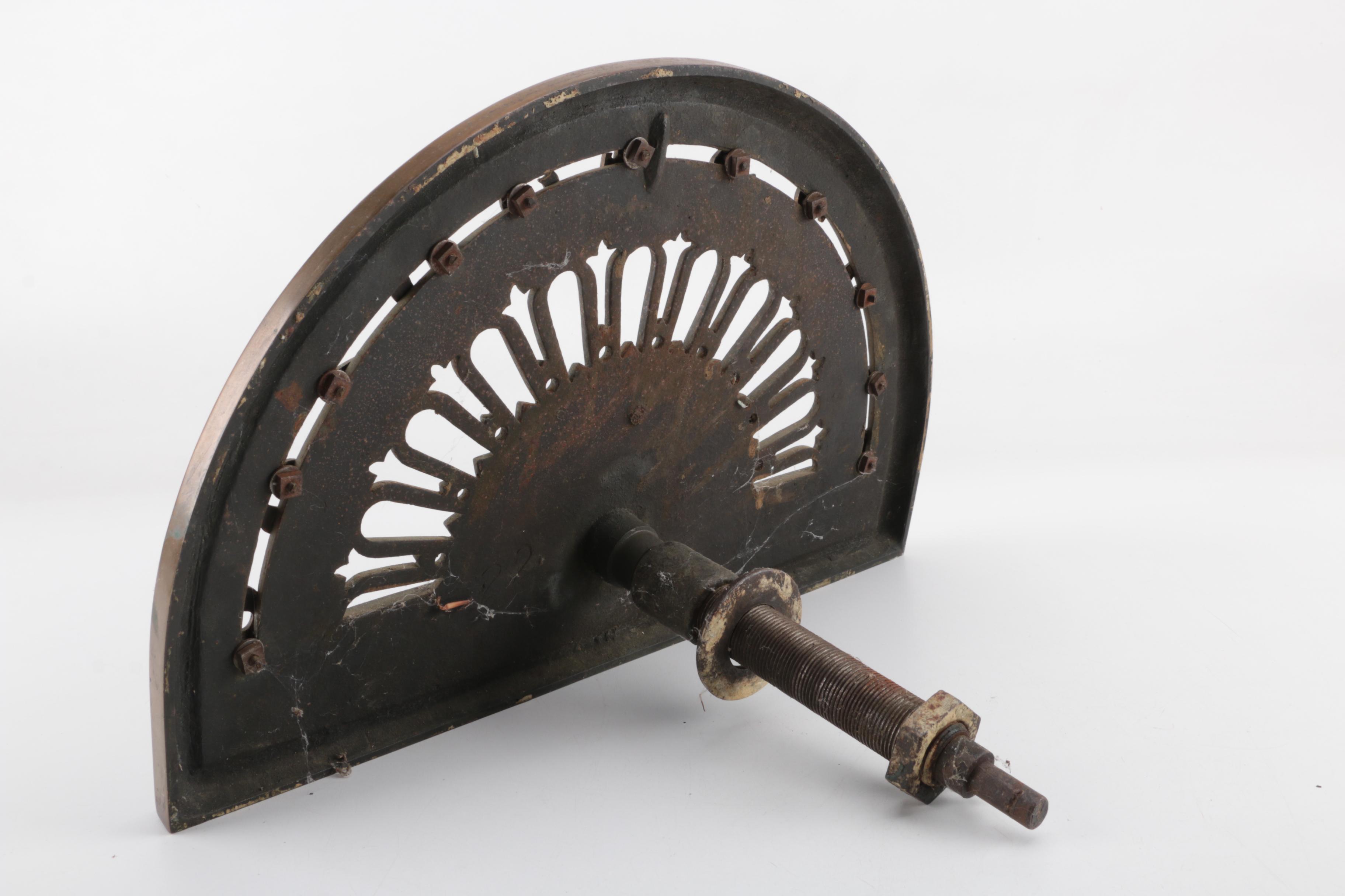 Victorian Cast Brass Elevator Floor Indicator, Late 19th Century